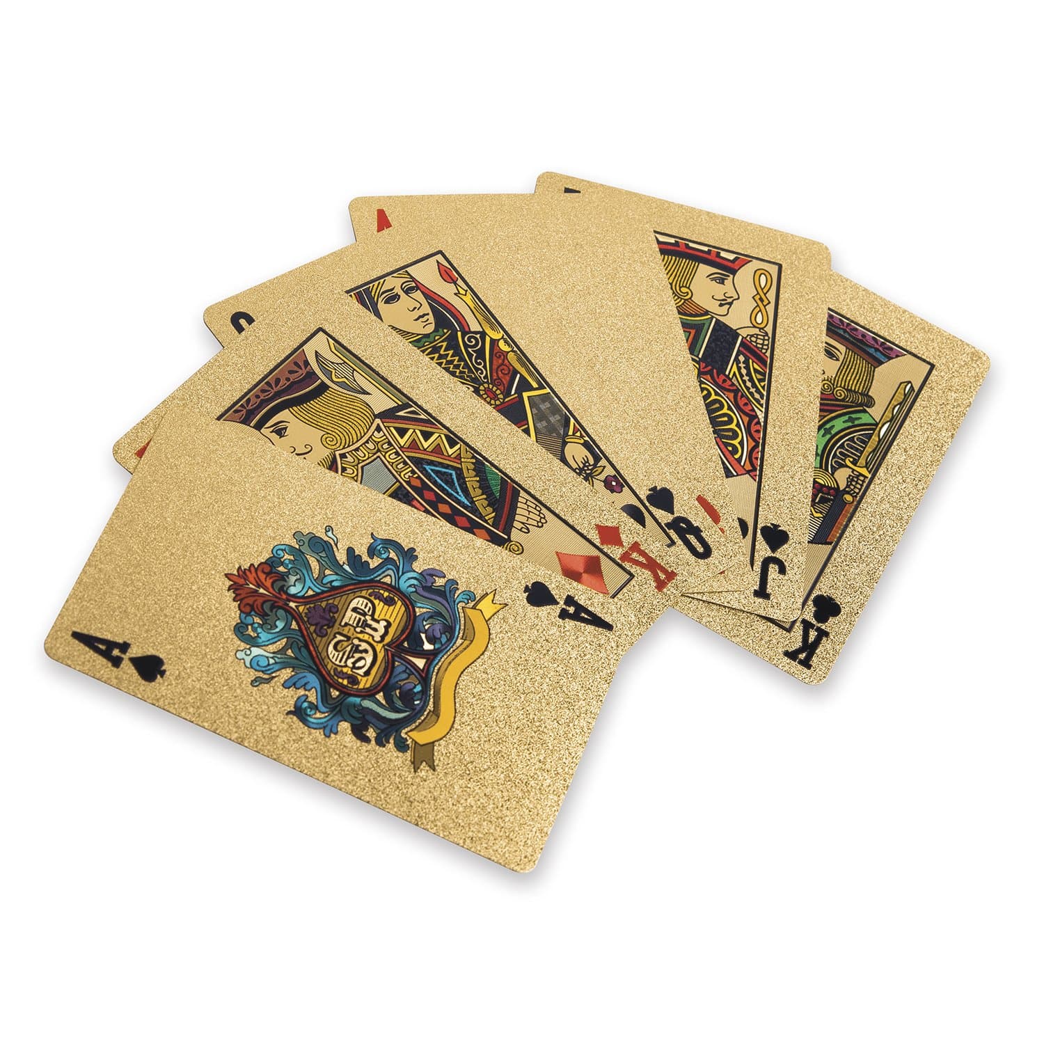 24K Gold & Diamond Playing Cards - Image 3