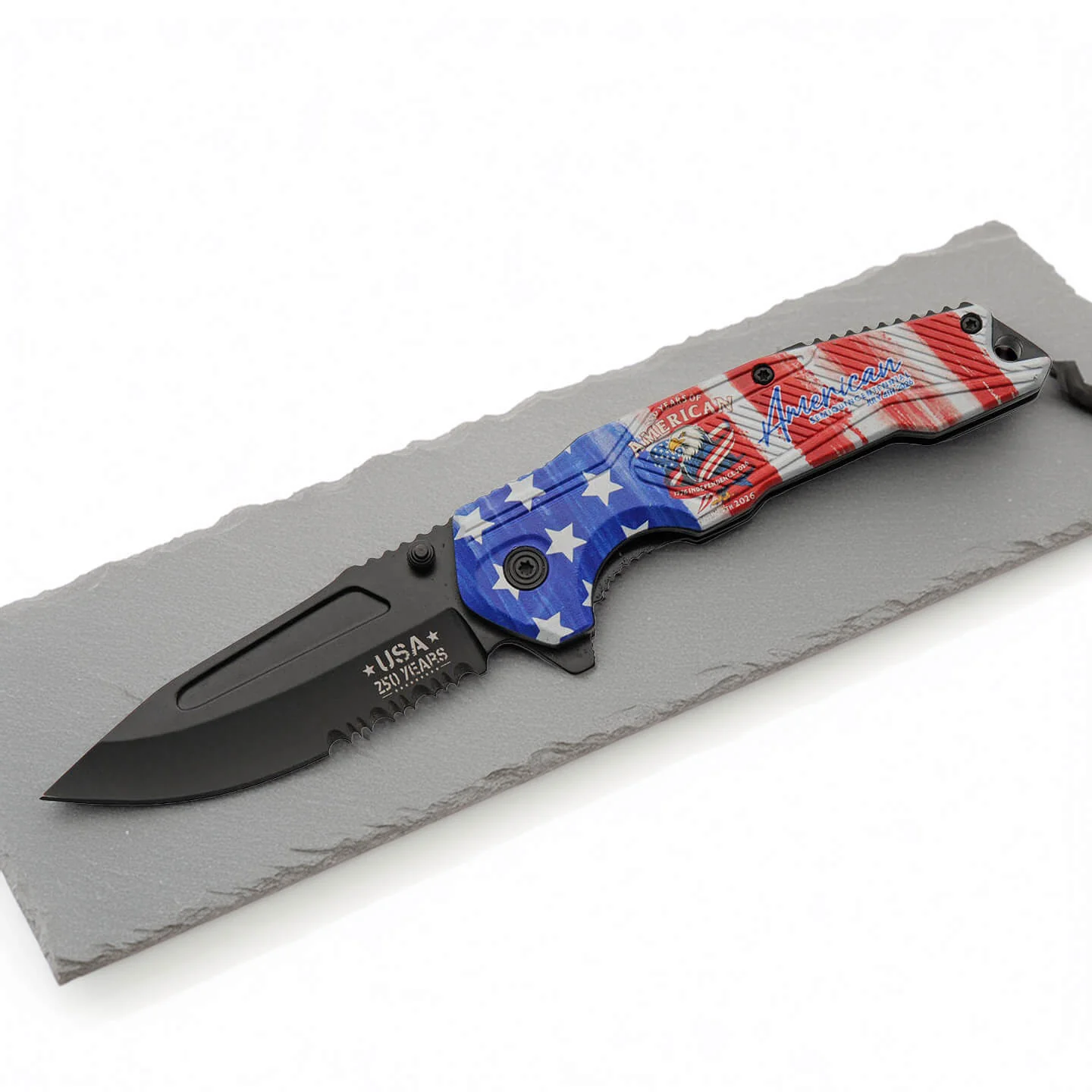 250th Anniversary Patriotic Folding Pocket Knife - Image 2