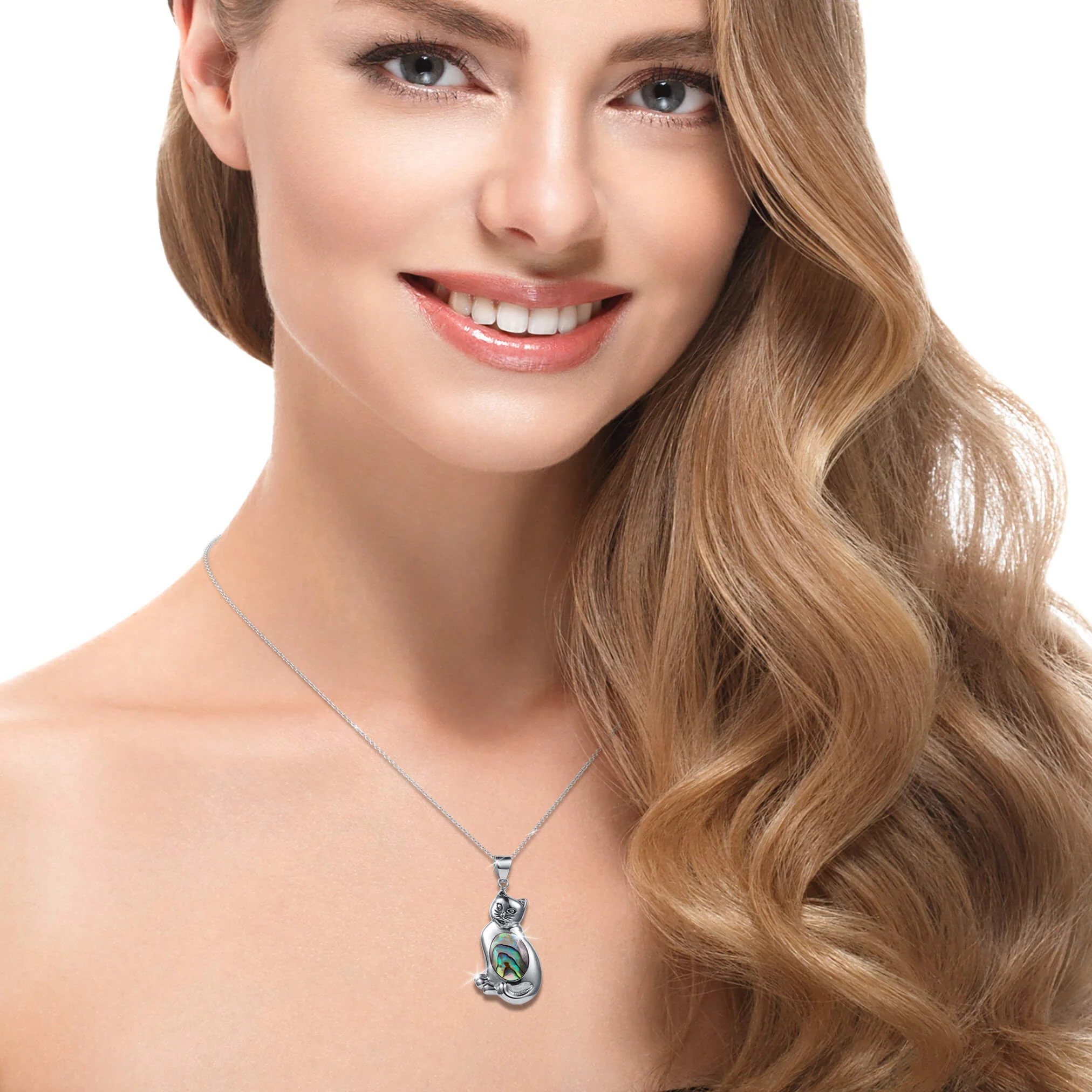 Abalone Cat Pendant - Image 4