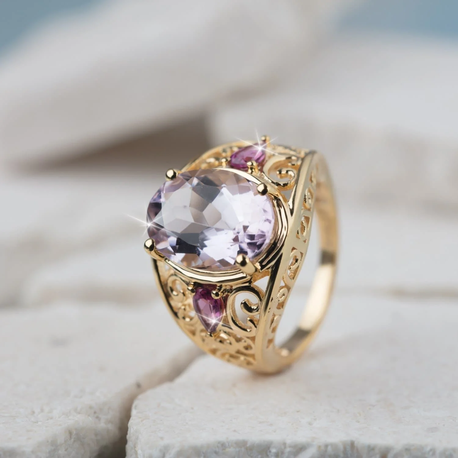 Adore Pink Amethyst Ring - Image 3
