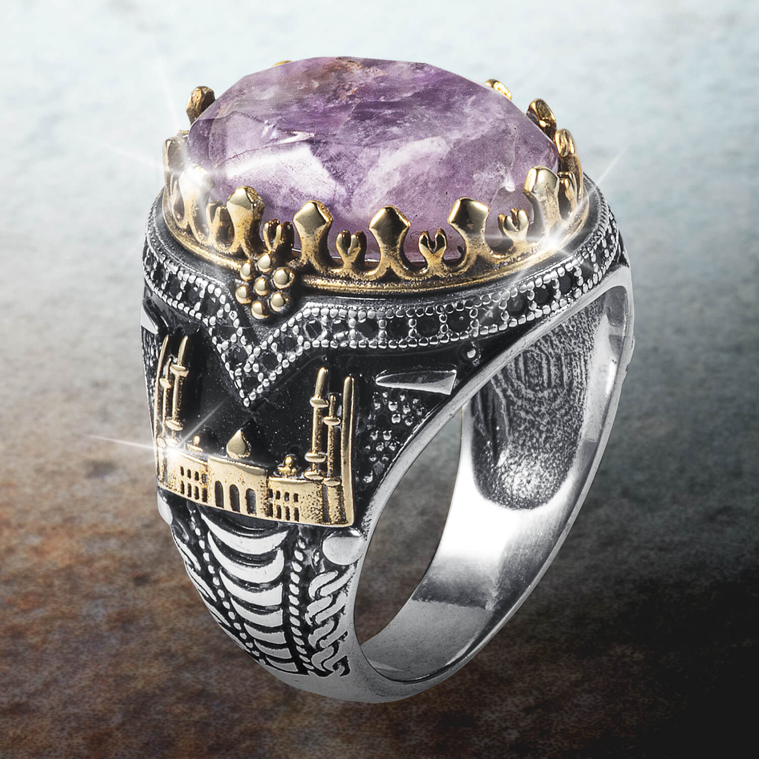 Alcazar Amethyst Men's Ring - Image 2