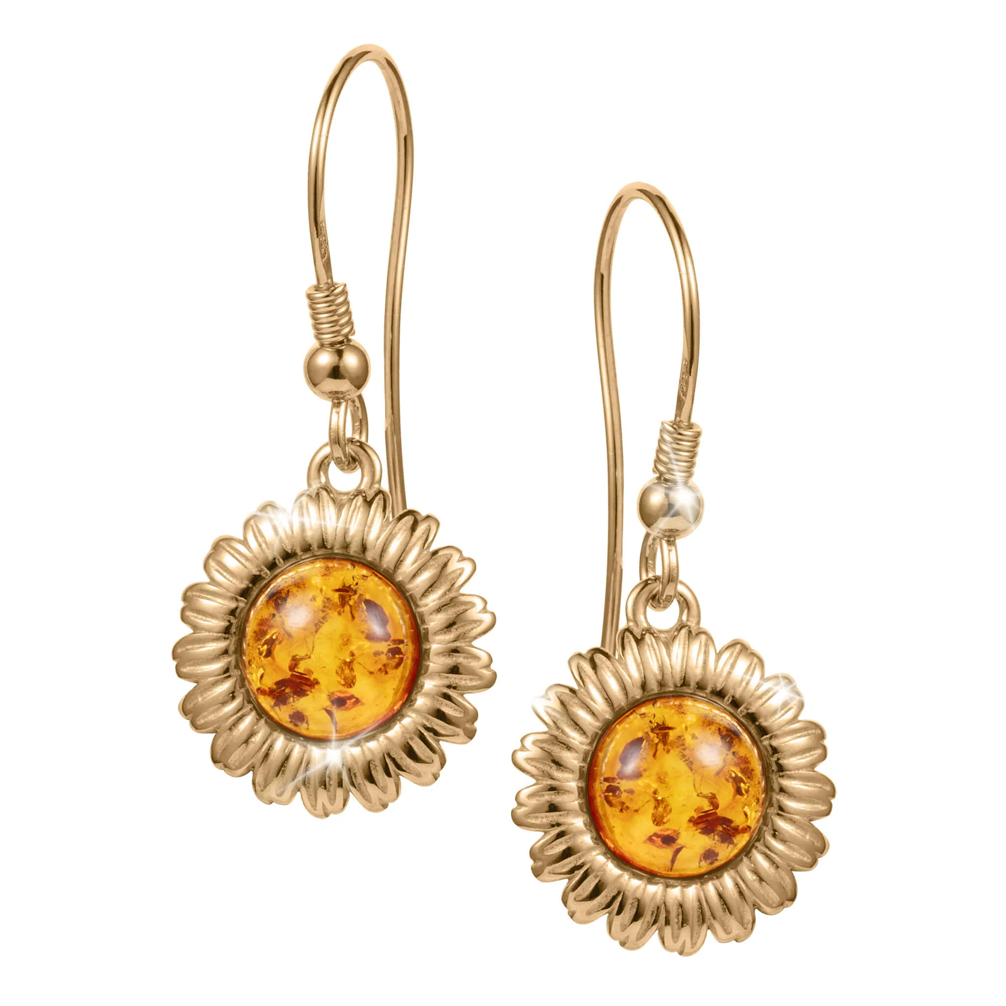 Amber Sunburst Earrings