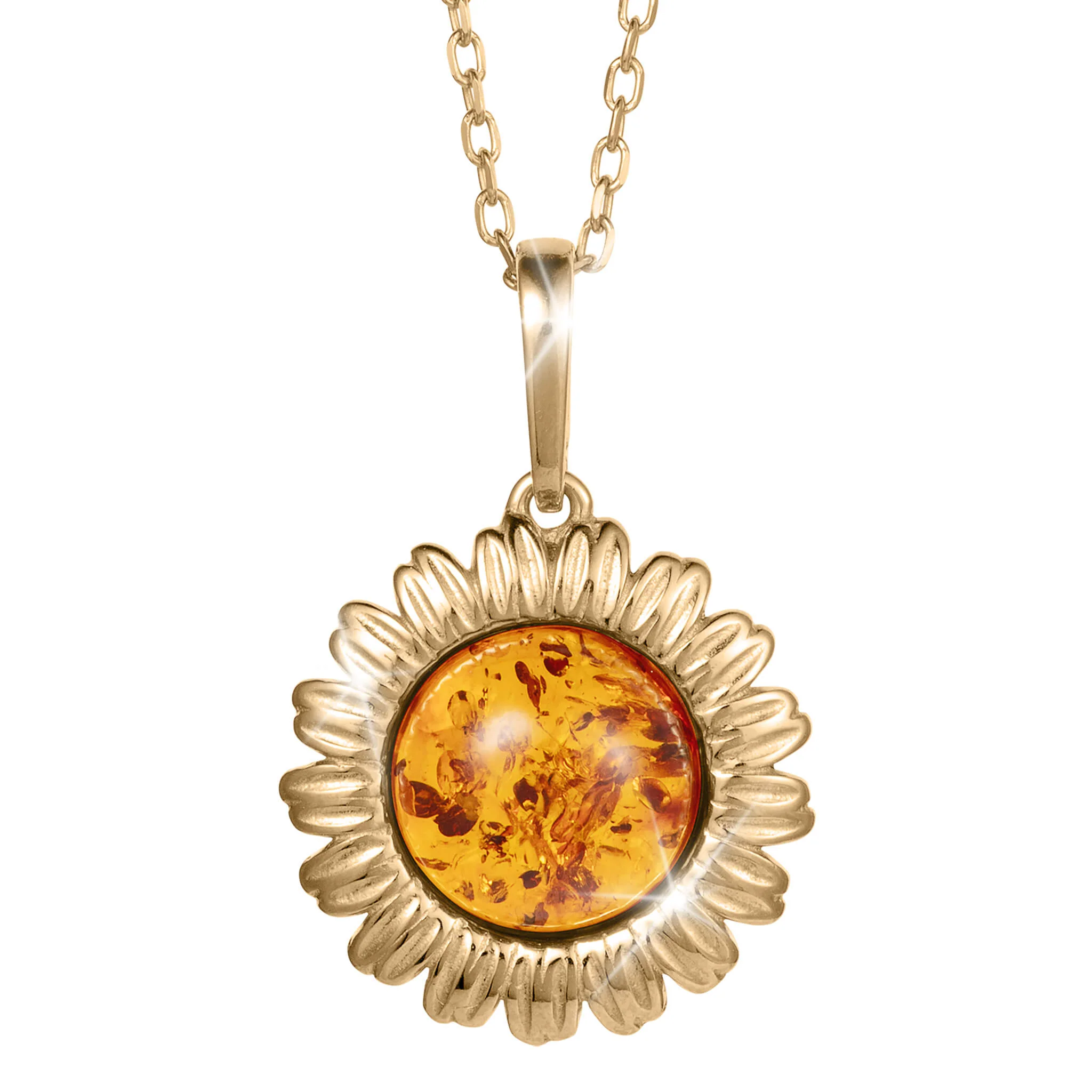 Amber Sunburst Pendant