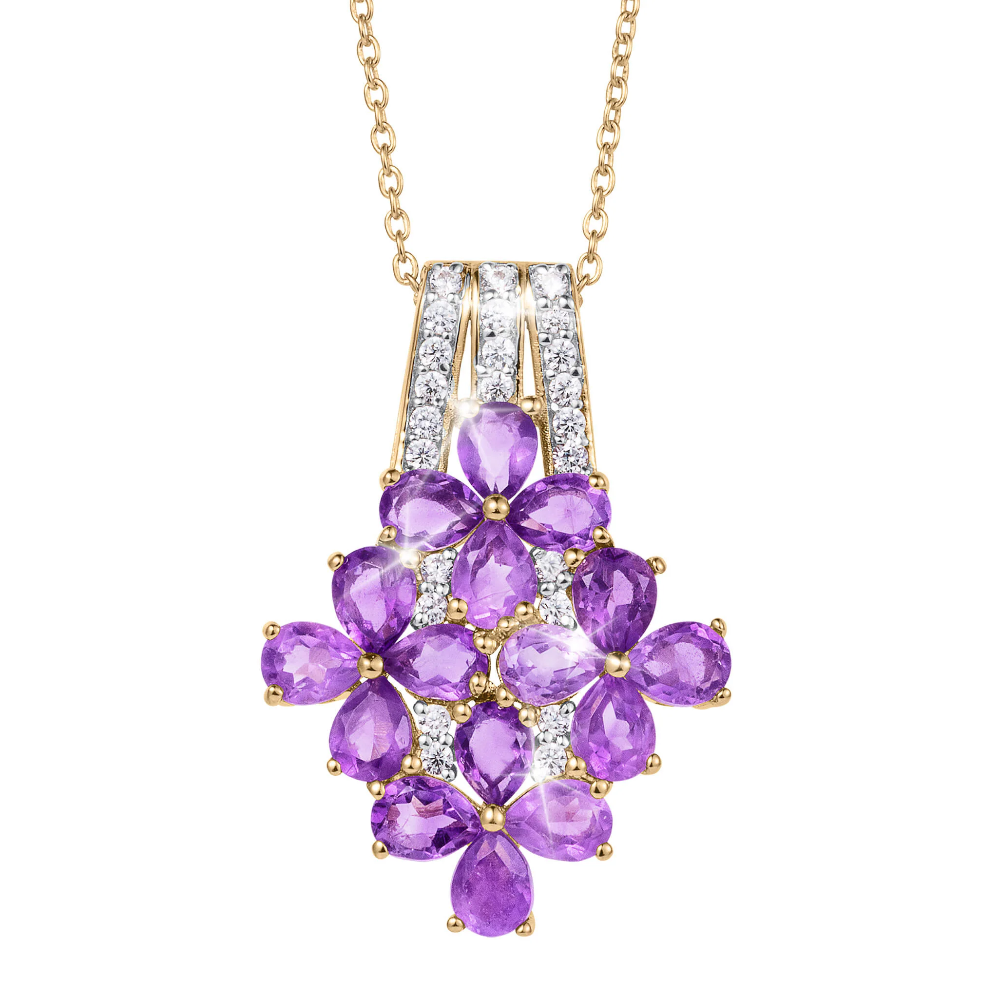 Amethyst Azalea Pendant