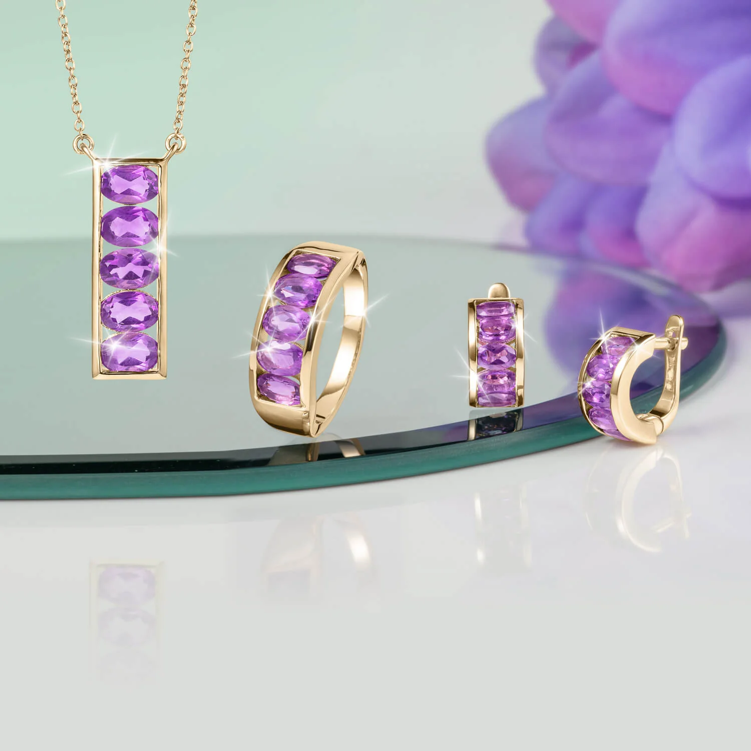 Amethyst Rainstorm Necklace - Image 2