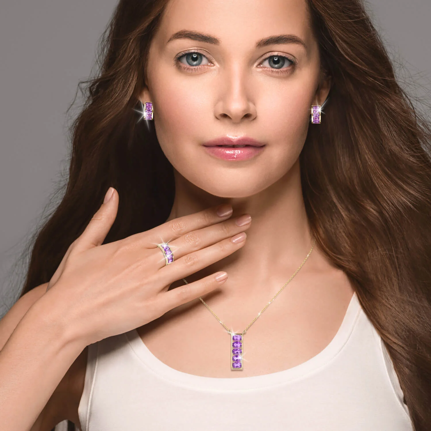 Amethyst Rainstorm Ring - Image 2