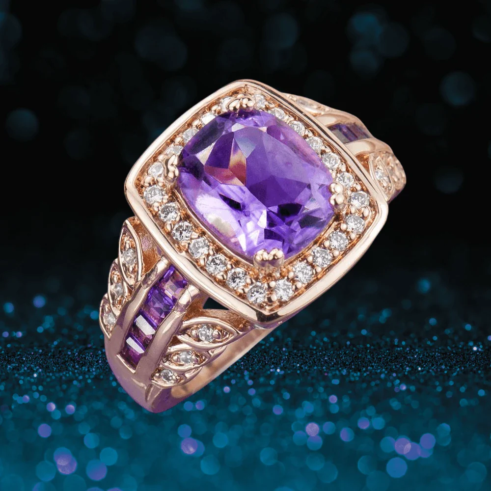 Amethyst Rose Ring - Image 2