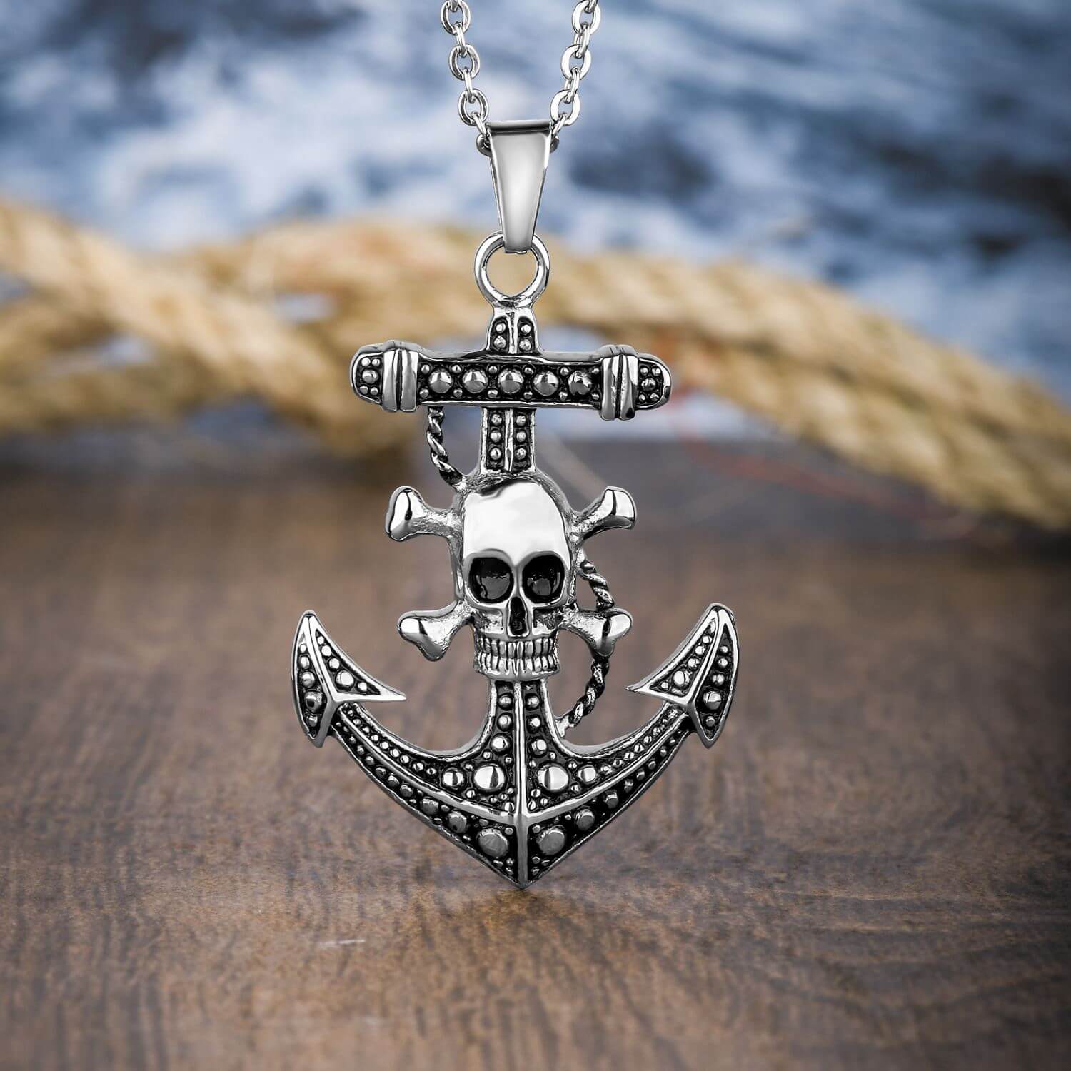 Anchors Aweigh Skull Pendant - Image 2