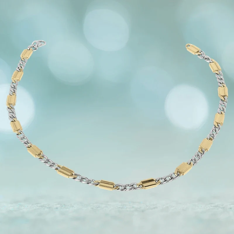 Andrea Two-Tone Steel Necklace - Image 2