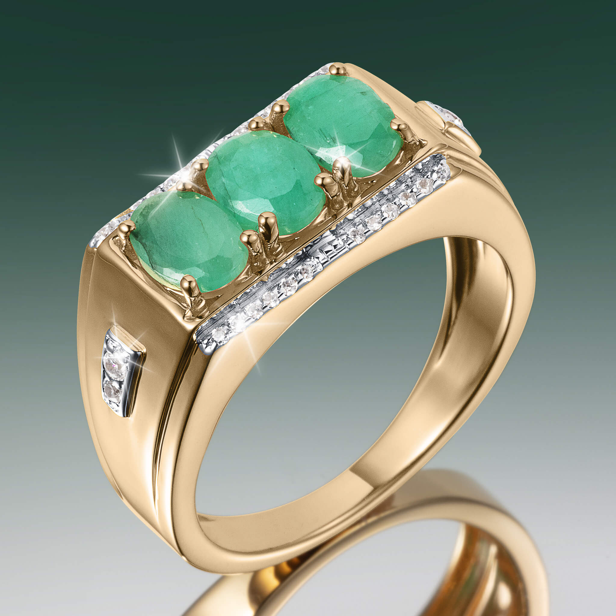 Apex Emerald Men's Ring - Image 2