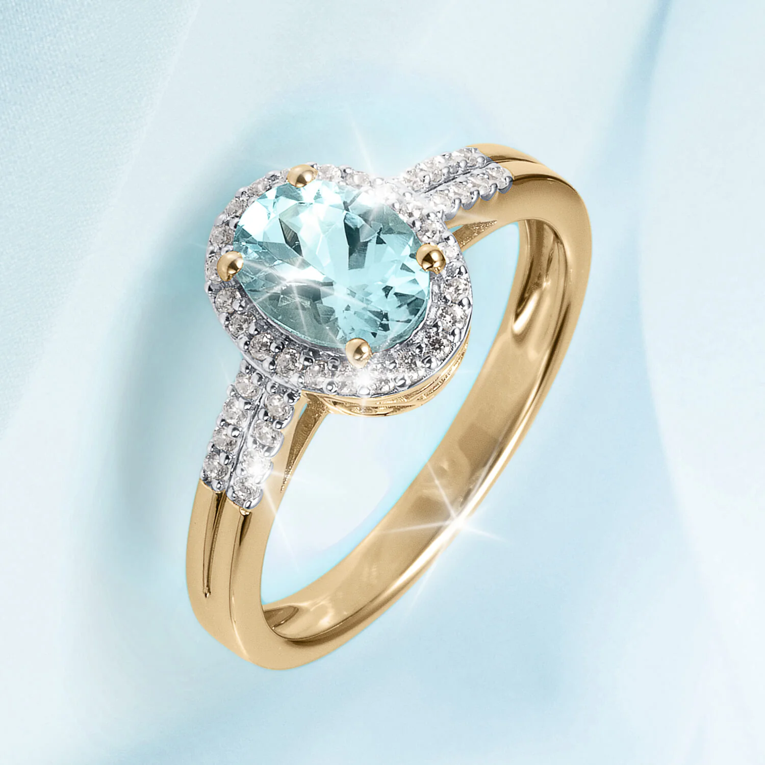 Aqua Halo Ring - Image 2