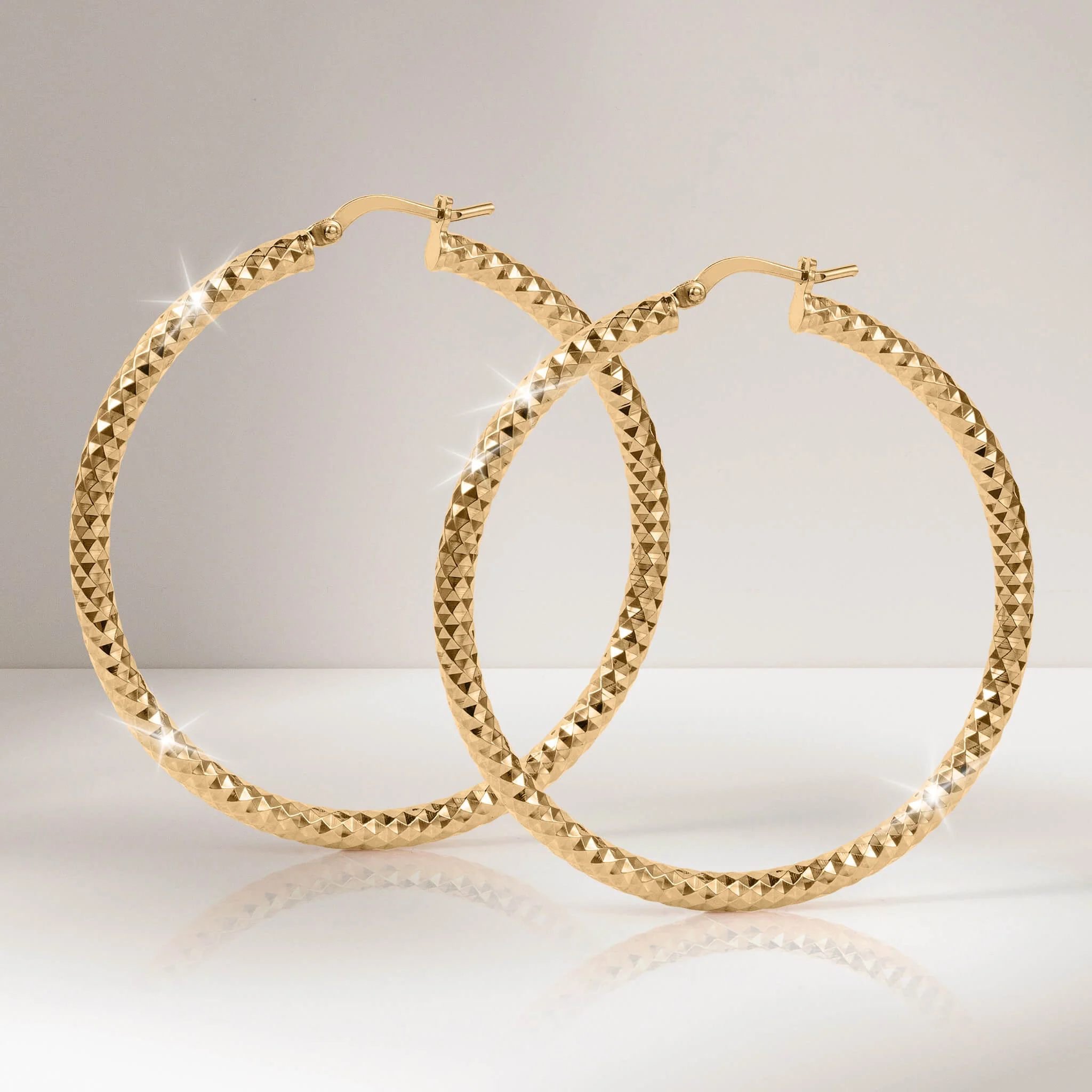Arezzo Creole Large Hoop Earrings - Image 2