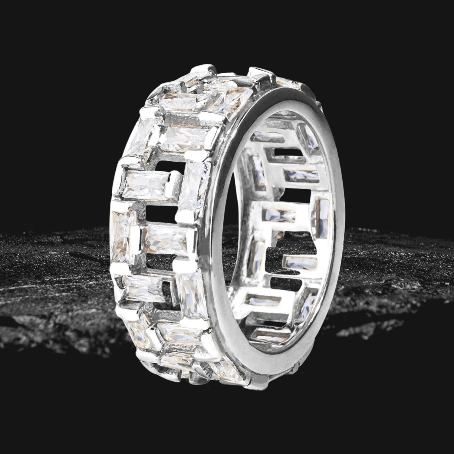 Bamboo Bay Rhodium Eternity Ring - Image 2