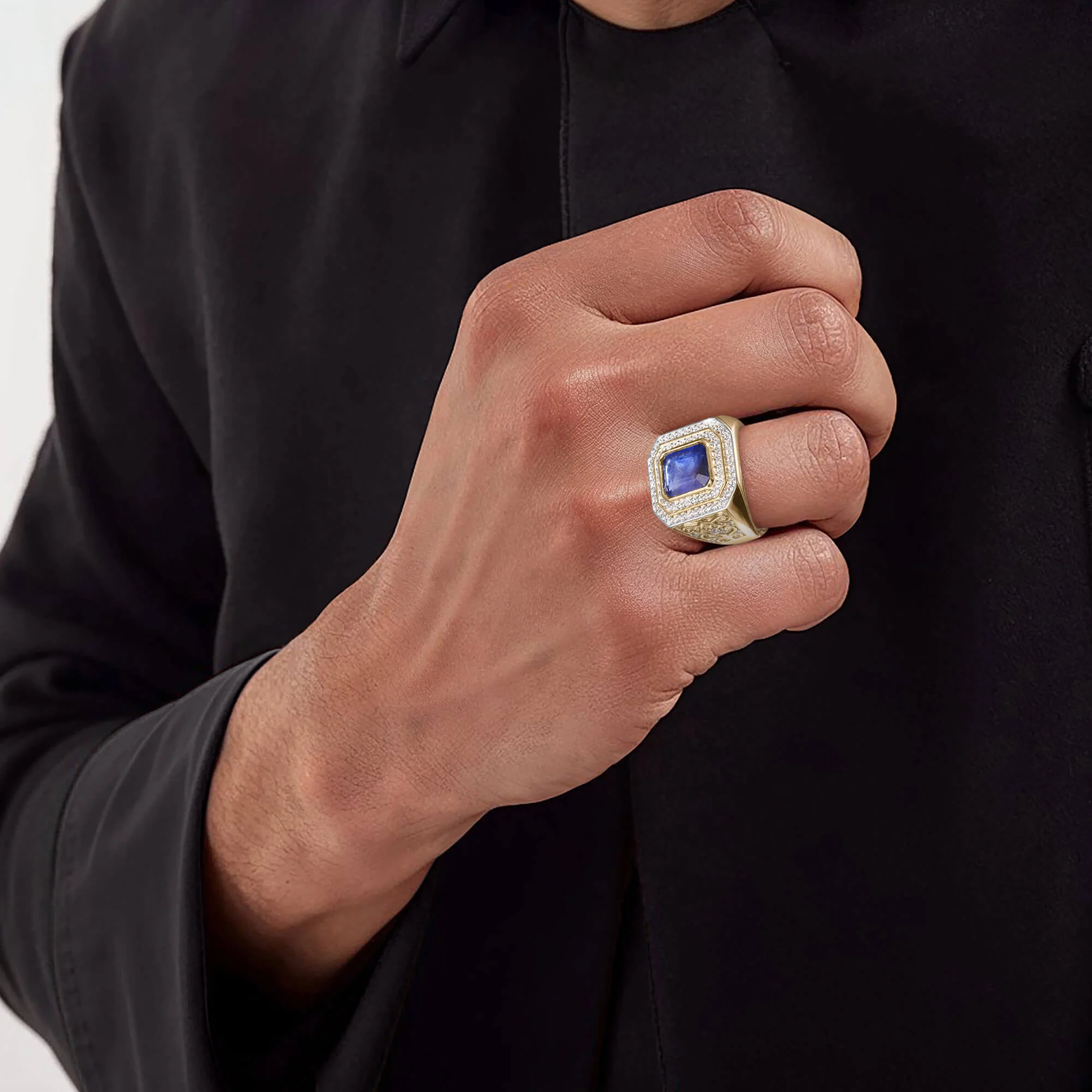 Bastion Sapphire Men’s Ring - Image 3