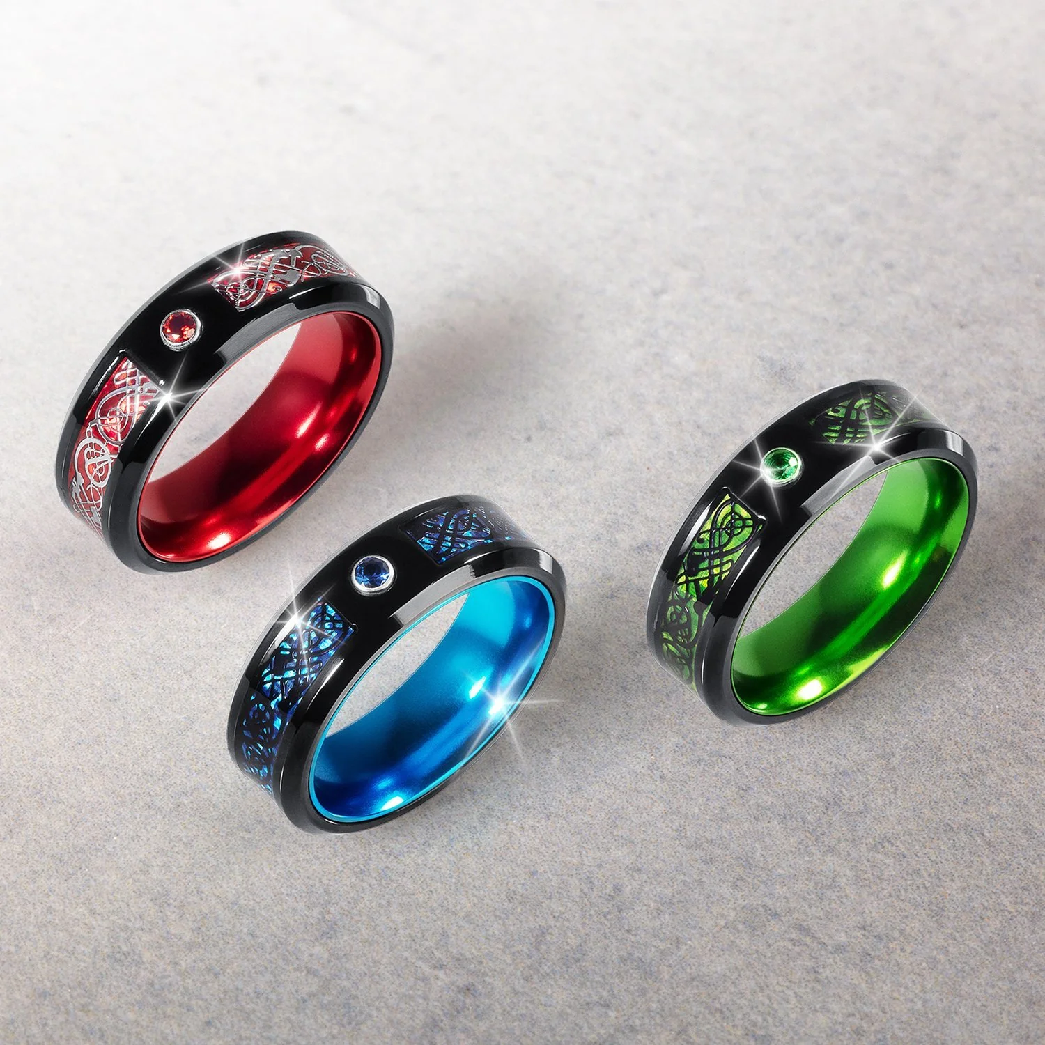 Blaze Red Band Men's Ring - Image 2