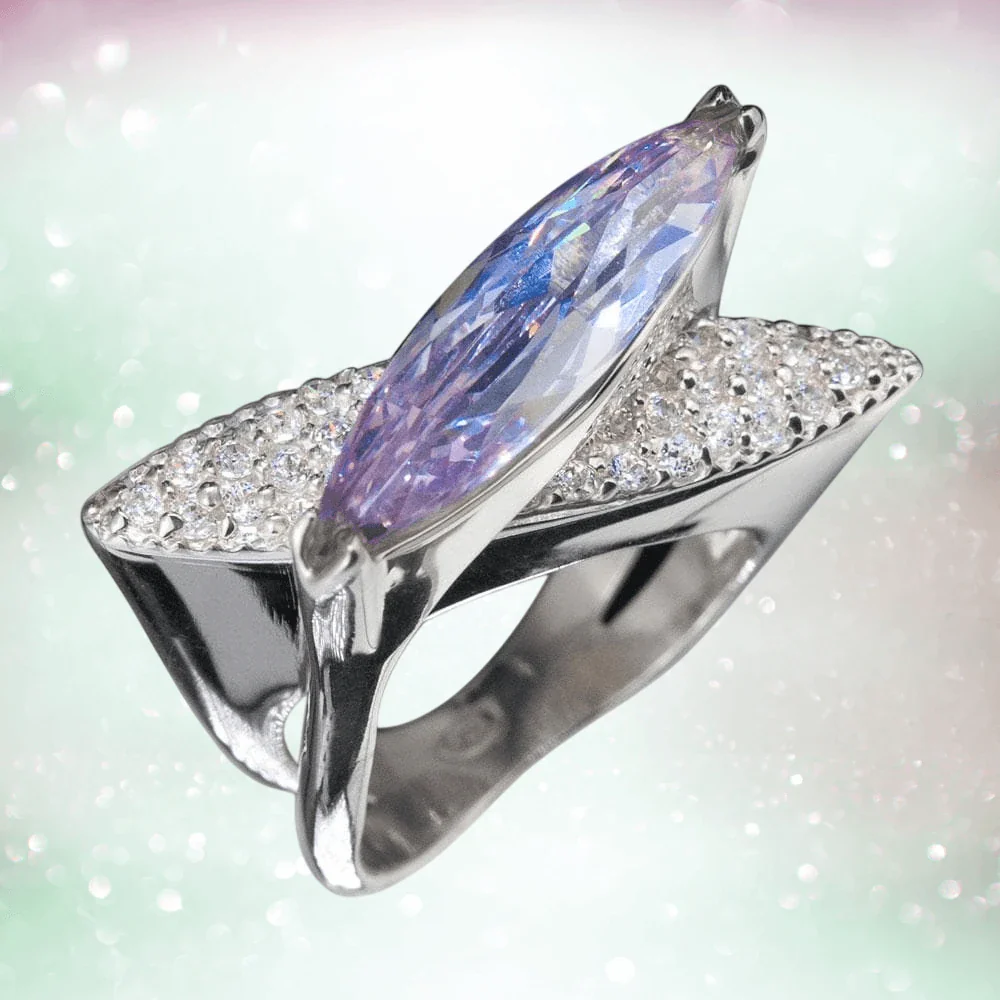 Blue Sculpture Ring - Image 2