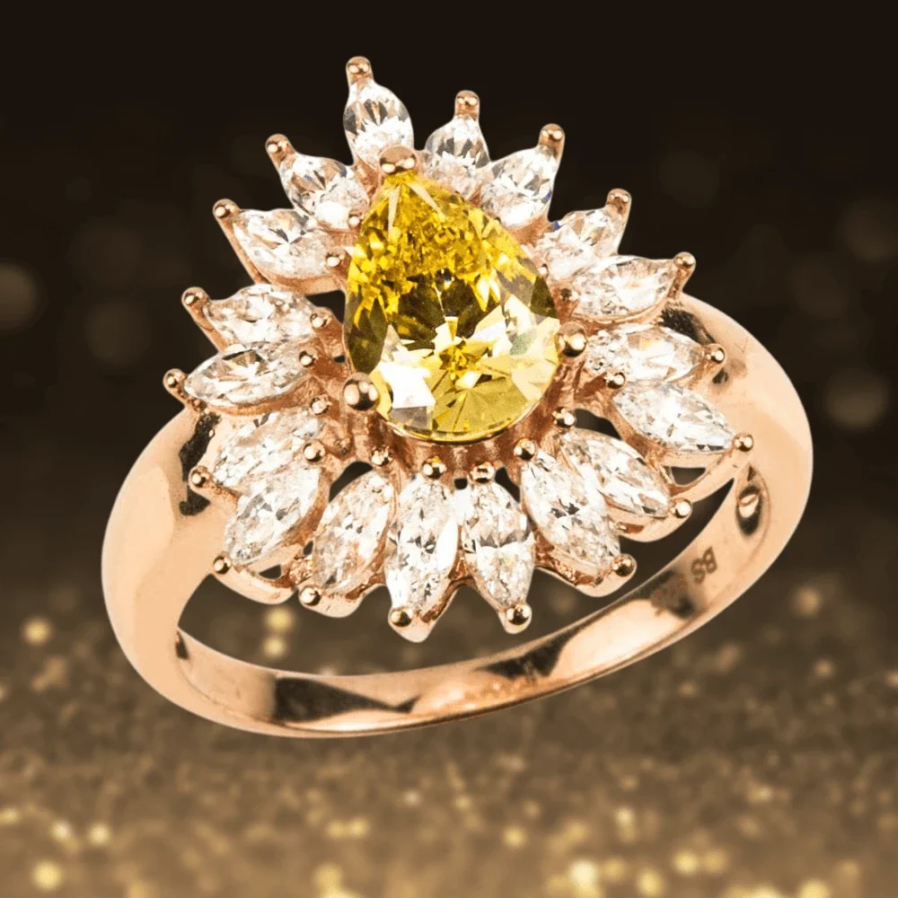 Canary Pear Ring - Image 2