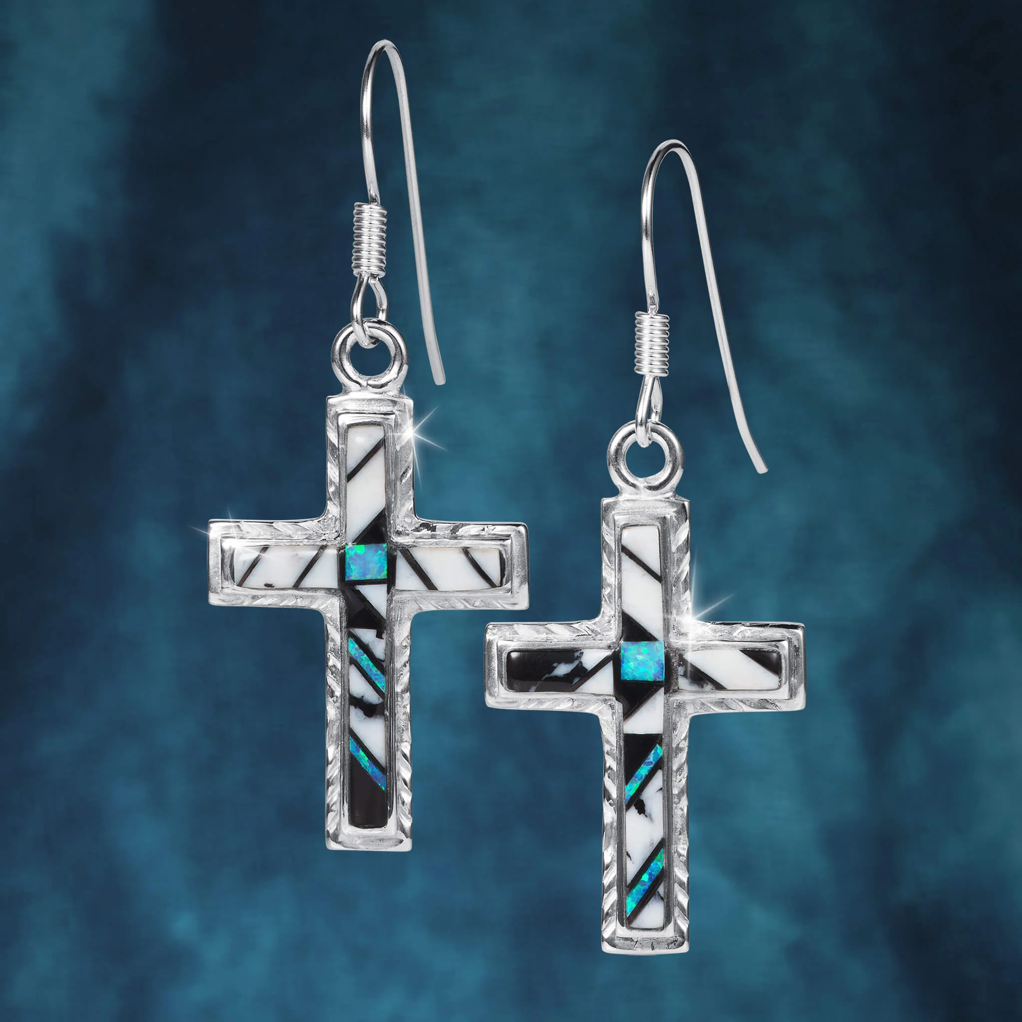 Celestial Cross Earrings - Image 2