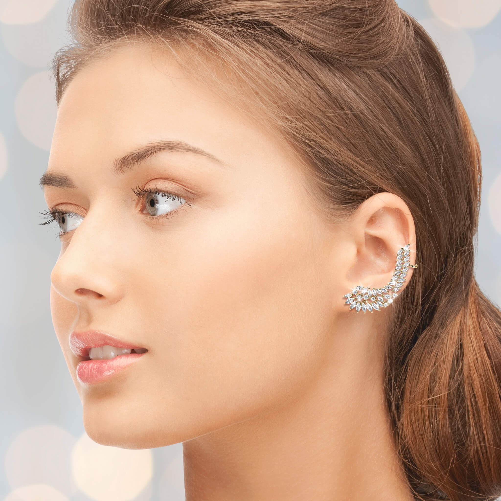 Celestial Horizon Climber Earrings - Image 3