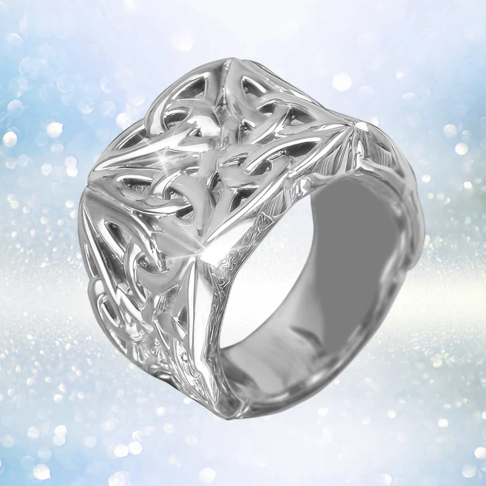 Celtic Knot Steel Men's Ring - Image 2