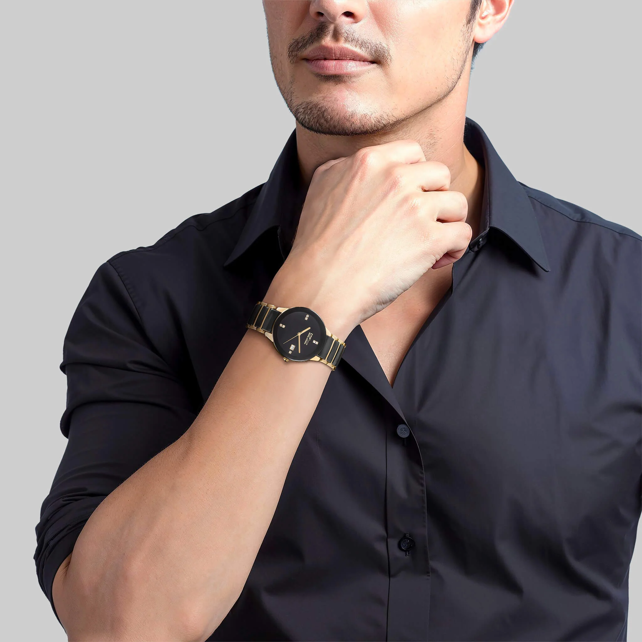 Ceramic Noir Gold Men's Watch - Image 4