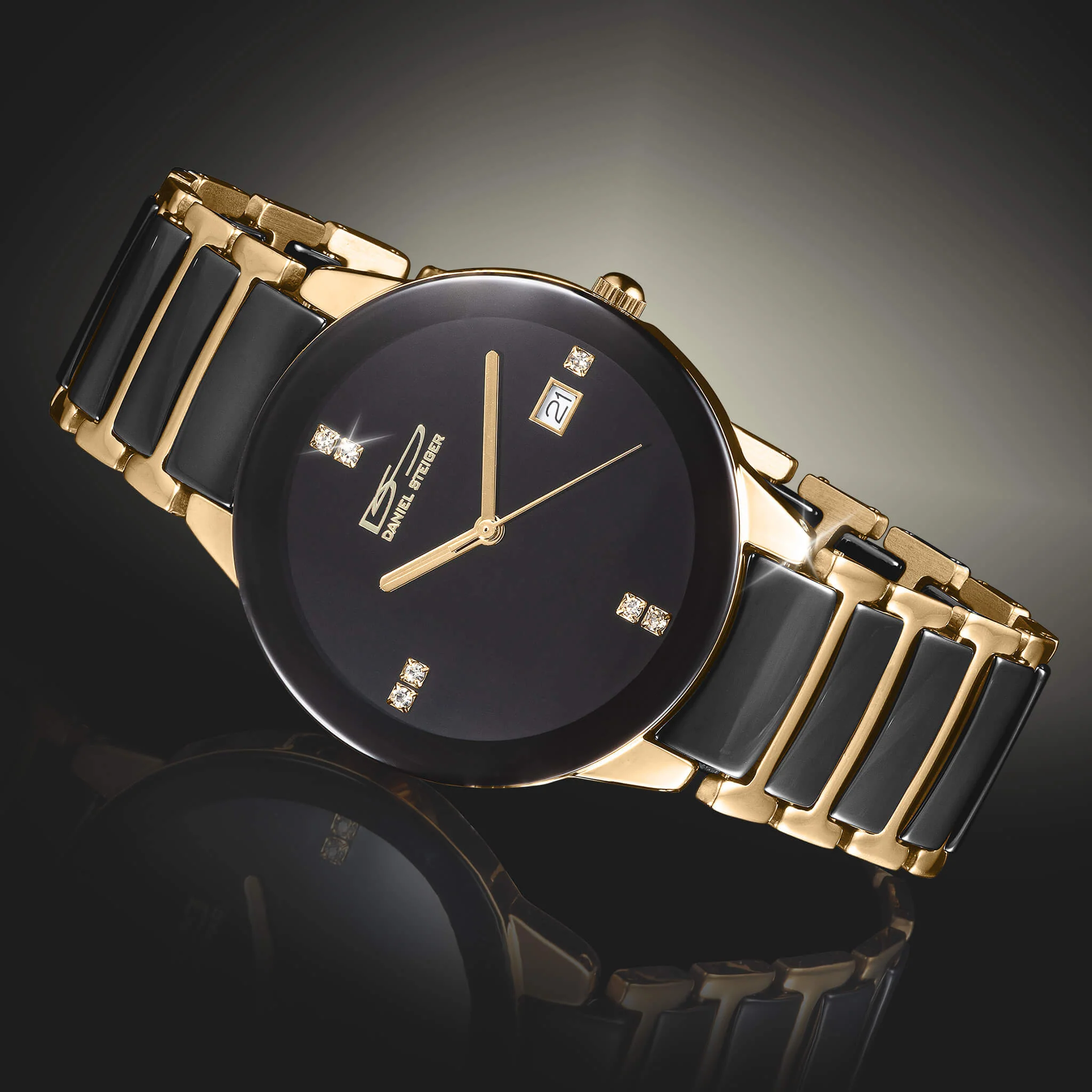 Ceramic Noir Gold Men's Watch - Image 5