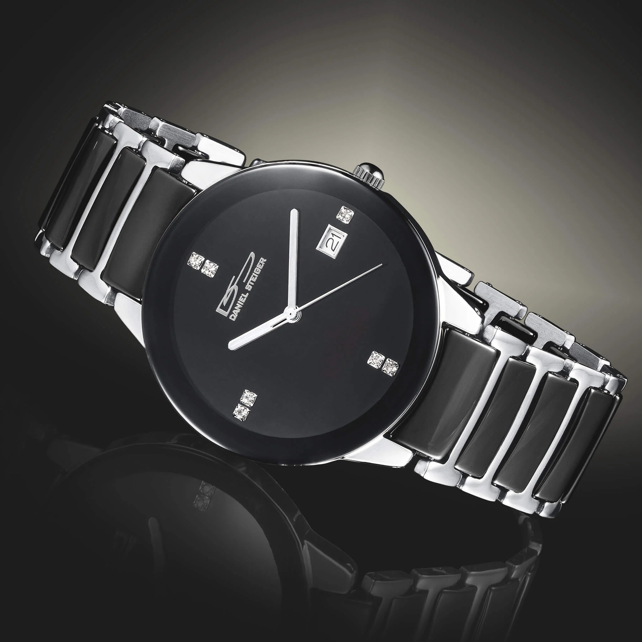 Ceramic Noir Steel Men's Watch - Image 2
