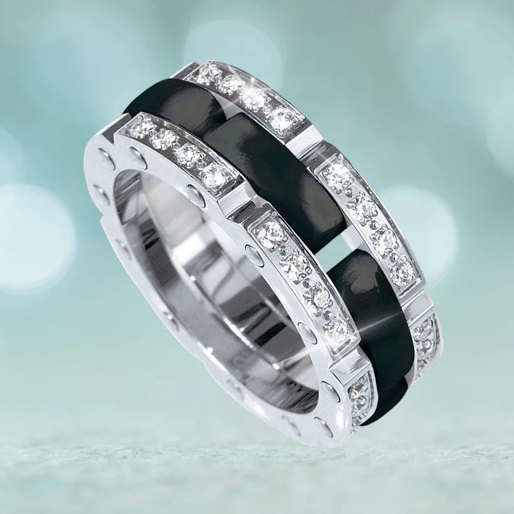 Ceramic Perfection Black Ring - Image 2