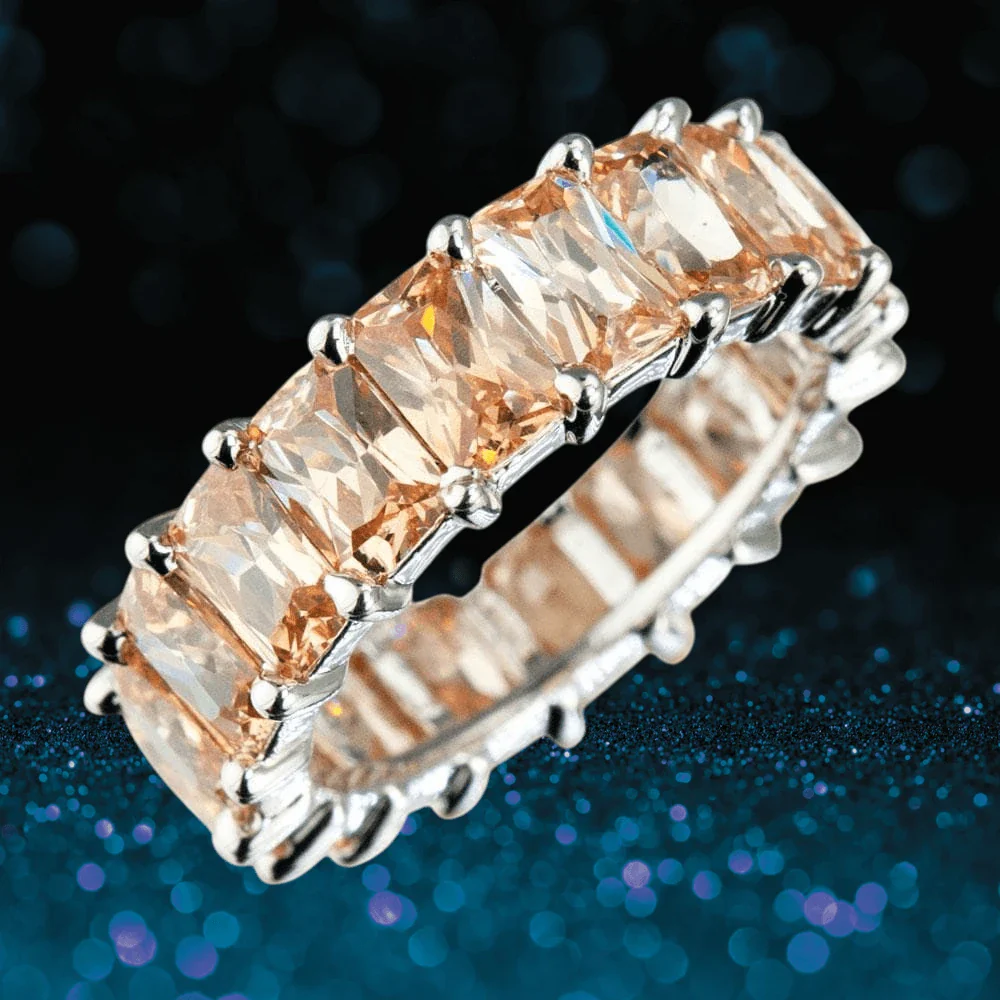 Champagne Forever Baguette Eternity Ring - Image 2