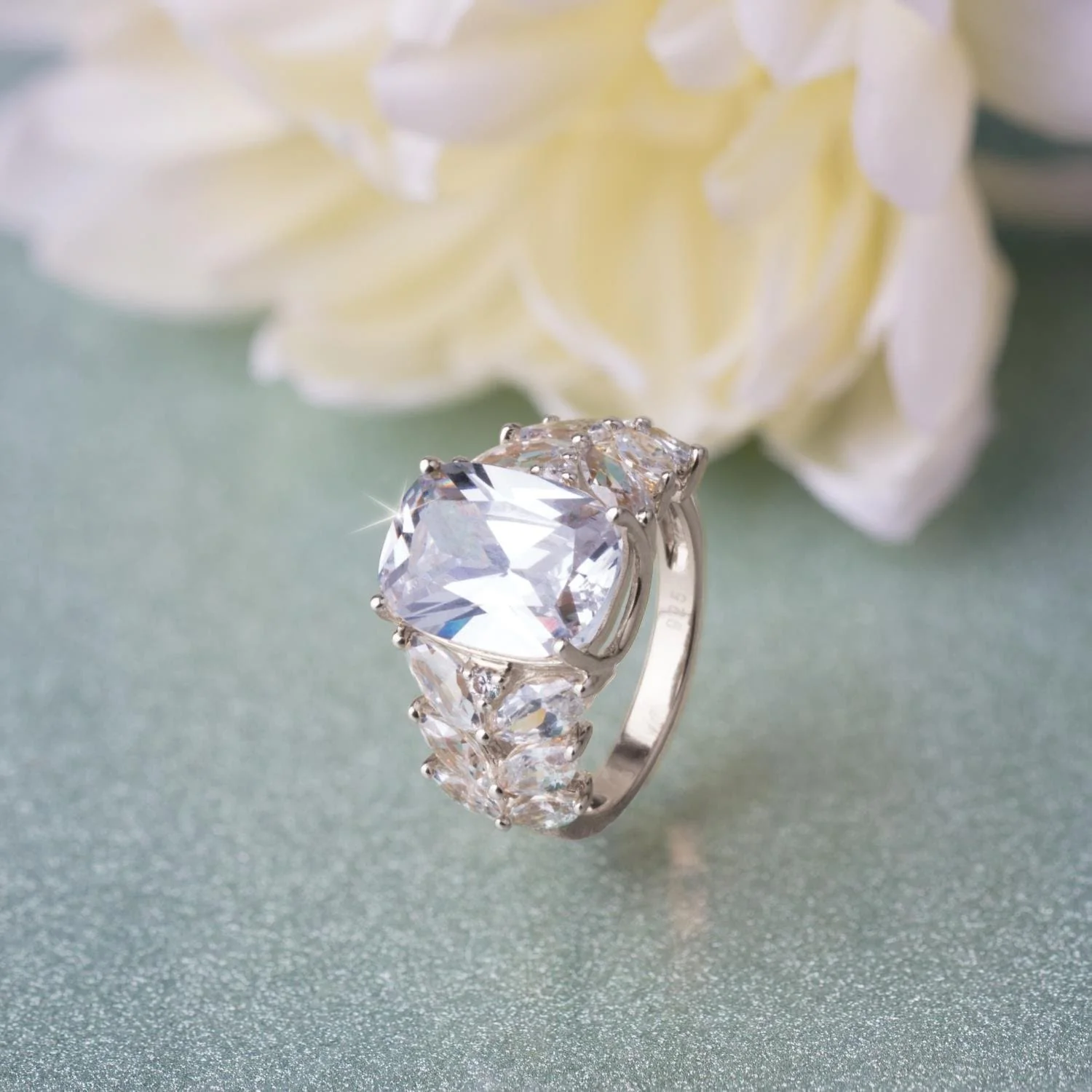 Claudette Rhodium Ring - Image 3
