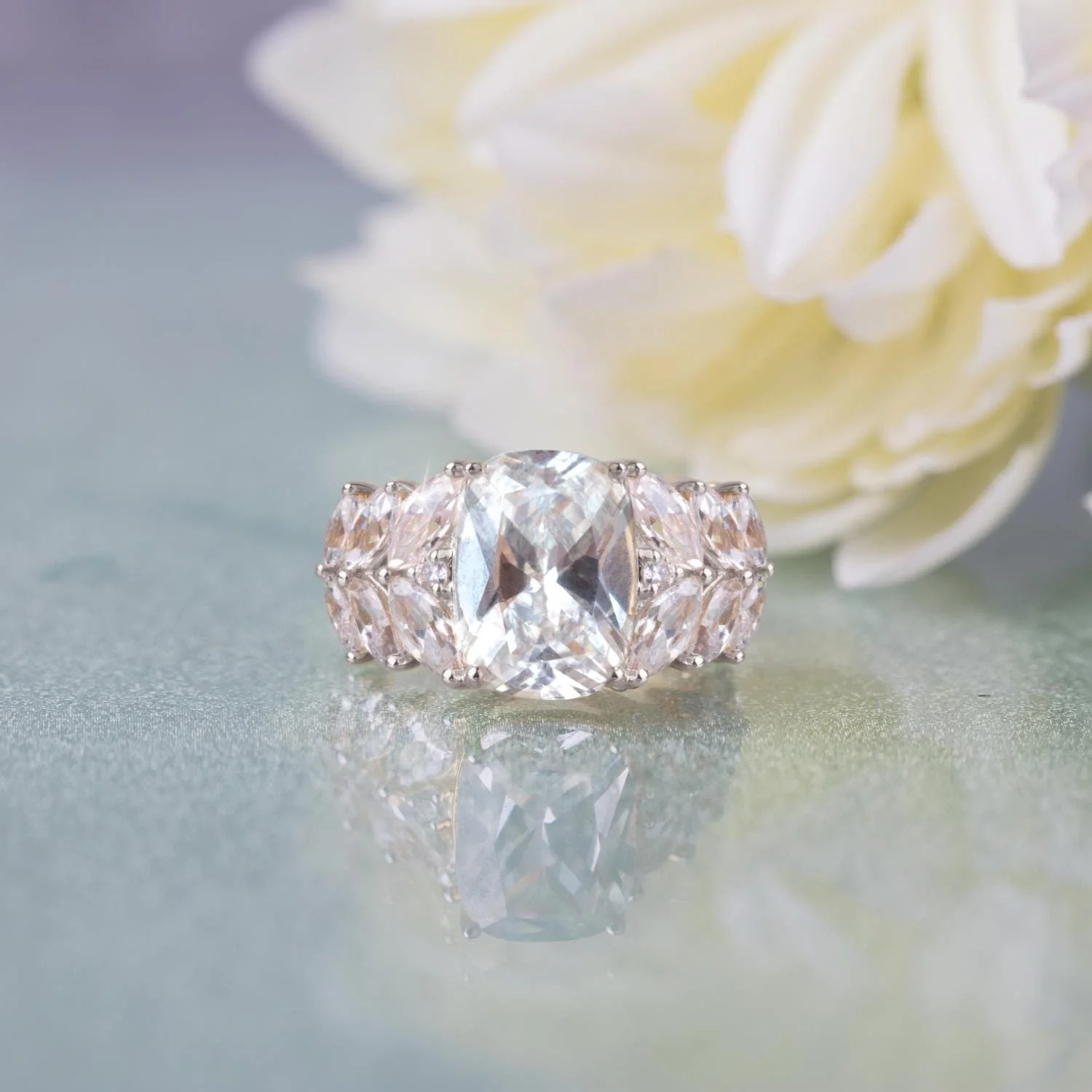 Claudette Rhodium Ring - Image 4