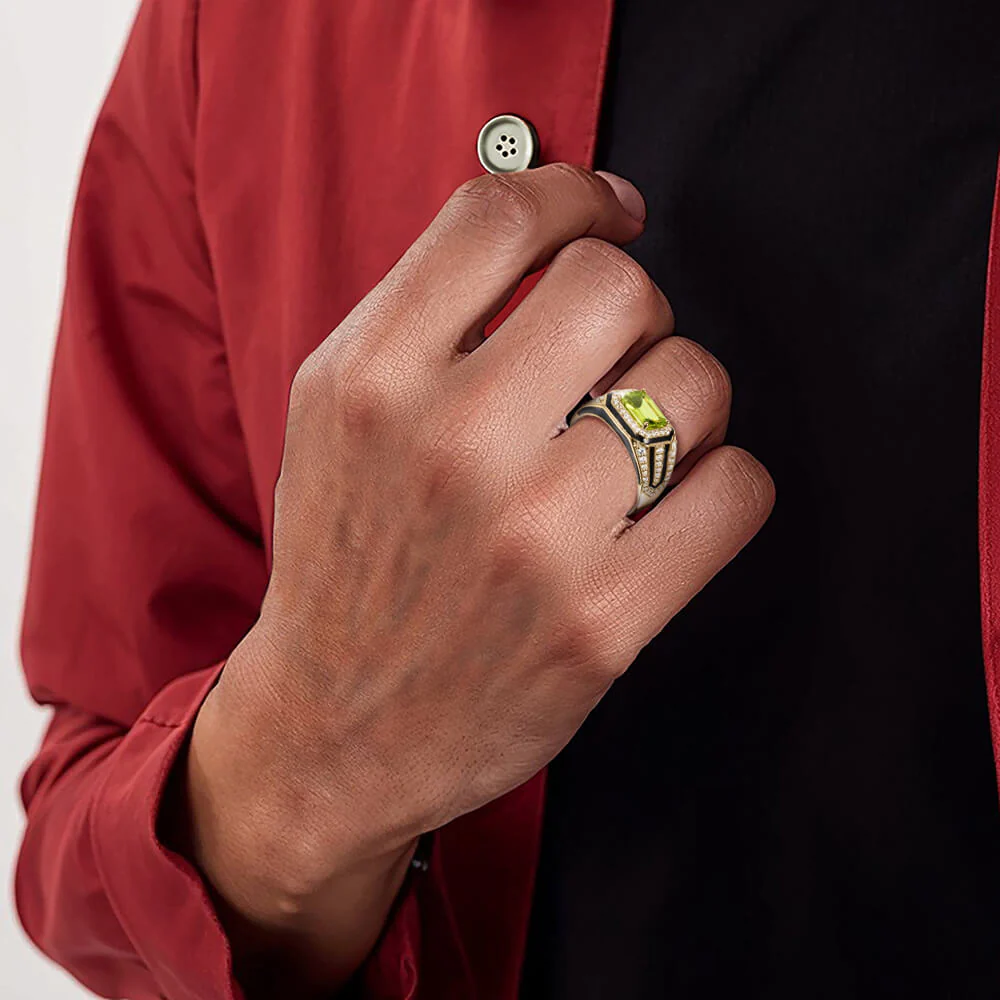 Commander Peridot Men’s Ring - Image 3