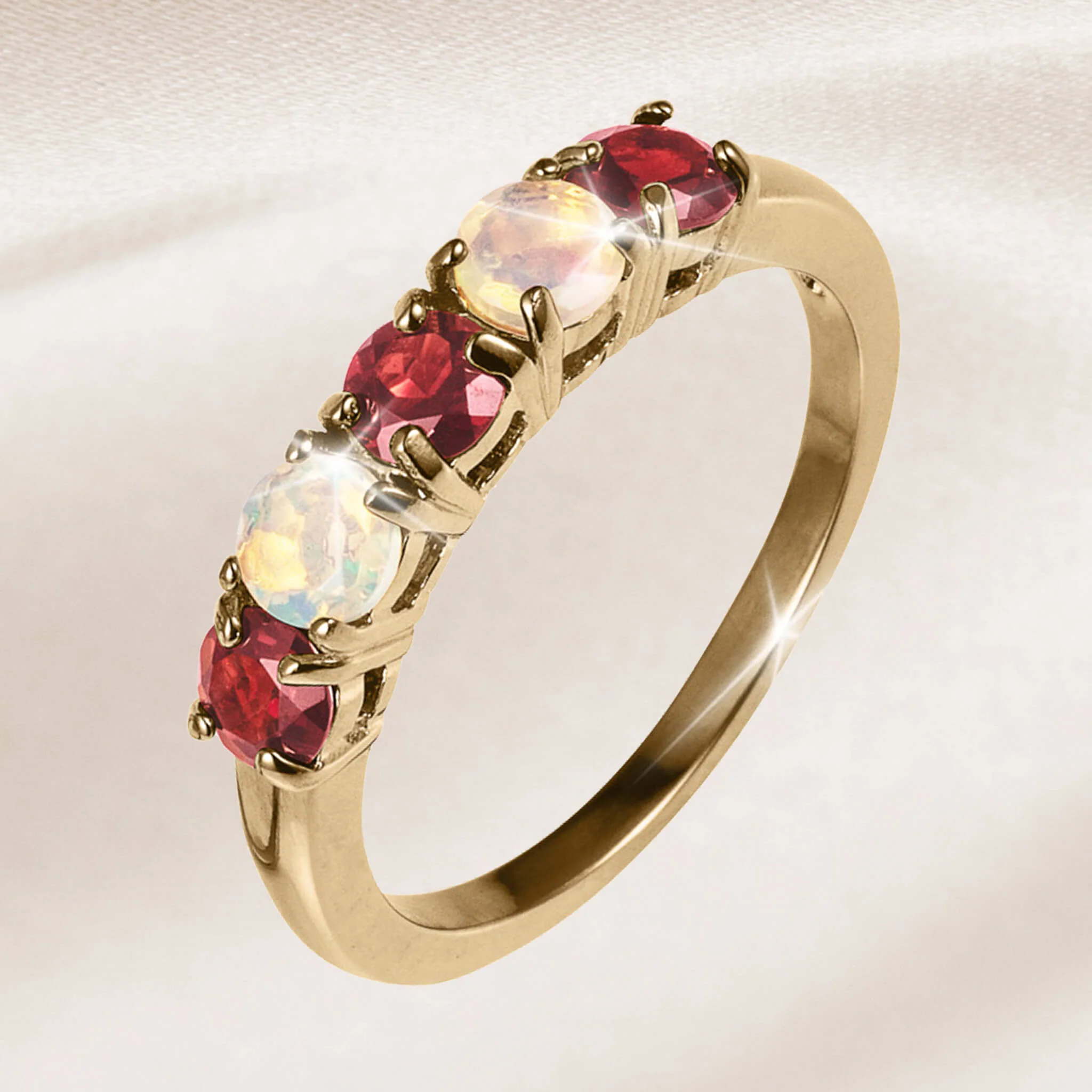Timeless Treasures Garnet Eternity Ring - Image 2