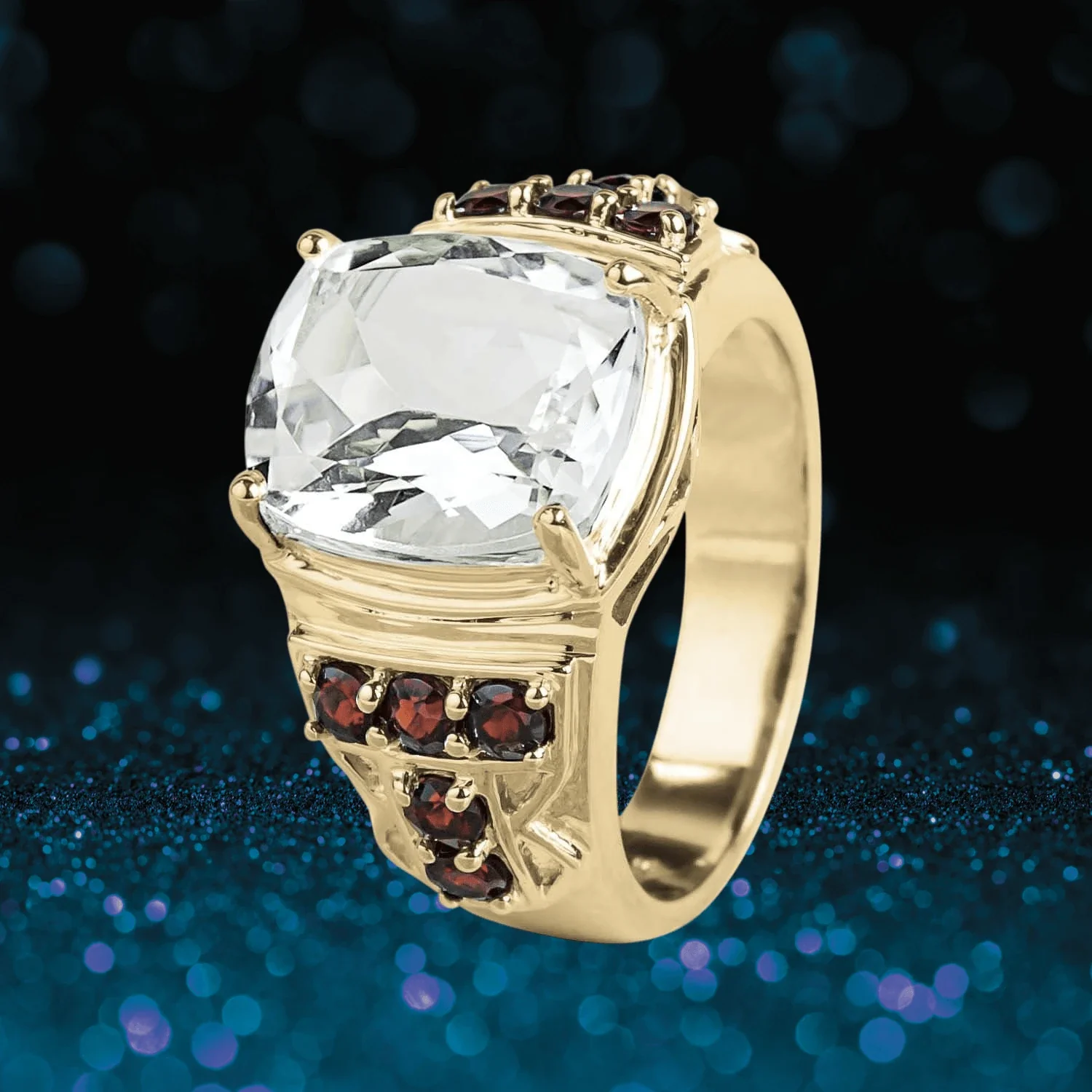 Cosmic White Men's Ring - Image 2