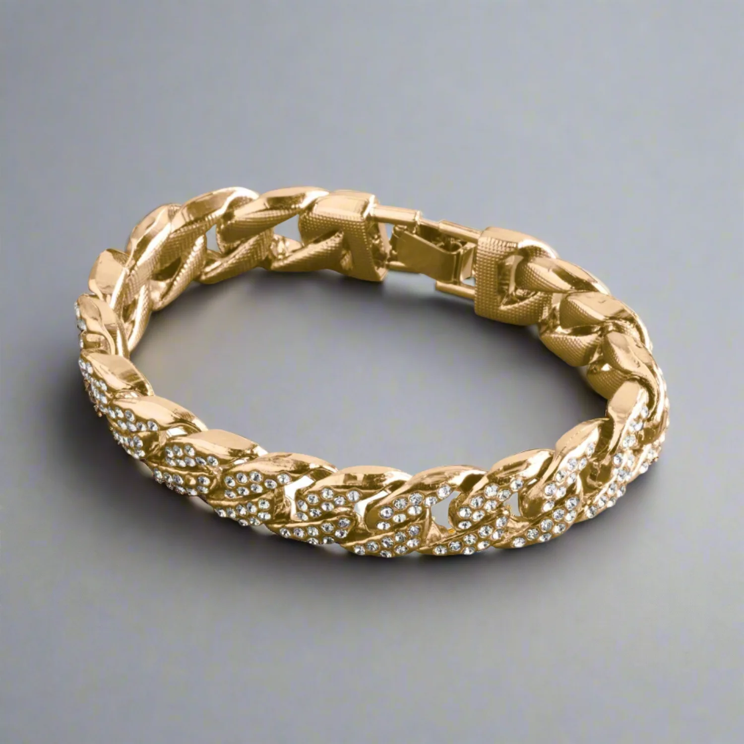 Logan Curb Gold Bracelet - Image 2