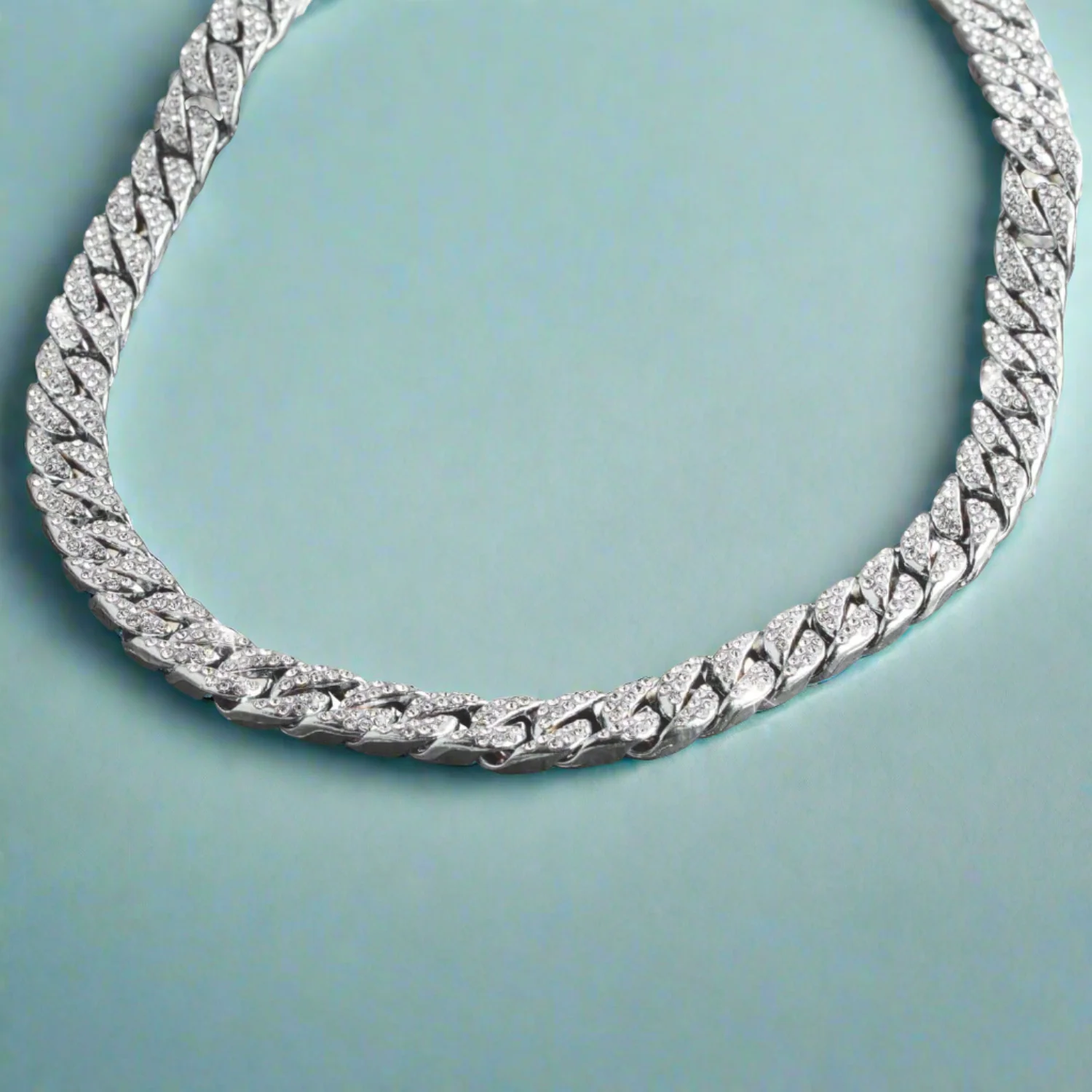 Logan Curb Rhodium Necklace - Image 2