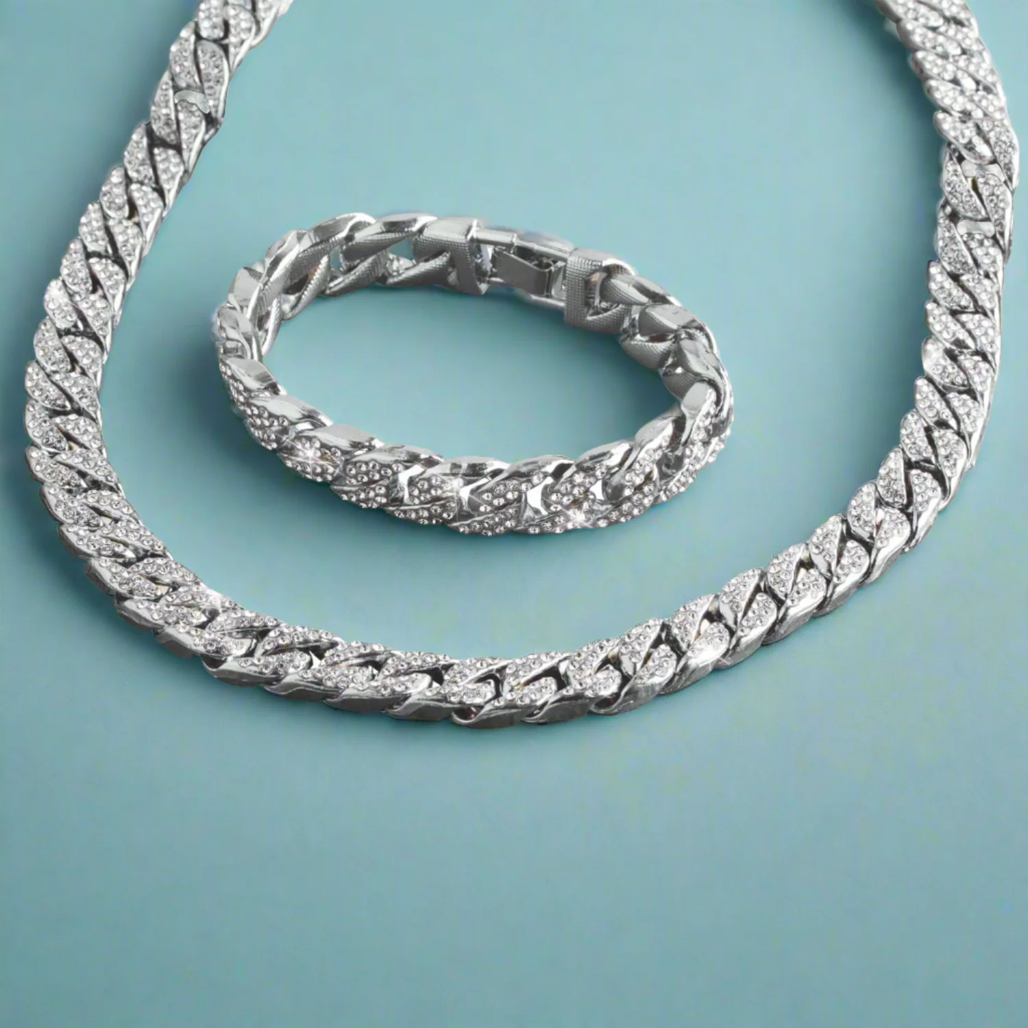 Logan Curb Rhodium Collection - Image 2