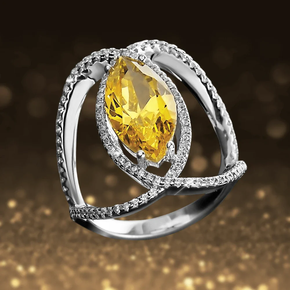 Curvela Marquise Ring - Image 2