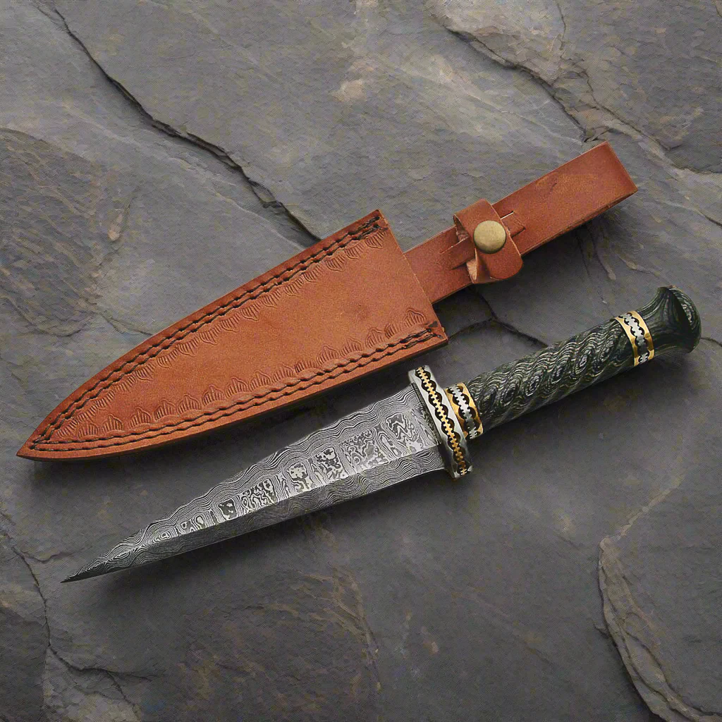 Damascus Spiral Dirk Knife - Image 3