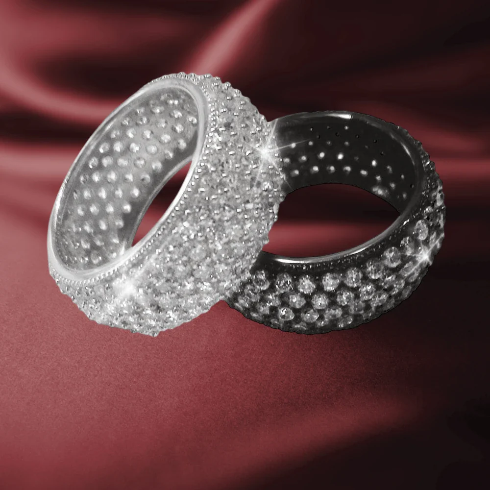 Dash White Rhodium Ring - Image 2