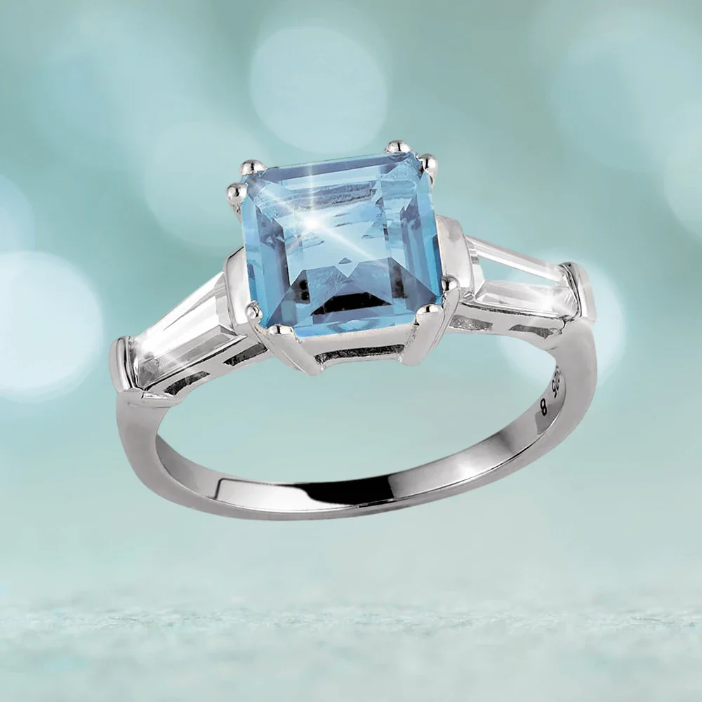 Decadence Gem Ring Blue Topaz - Image 2