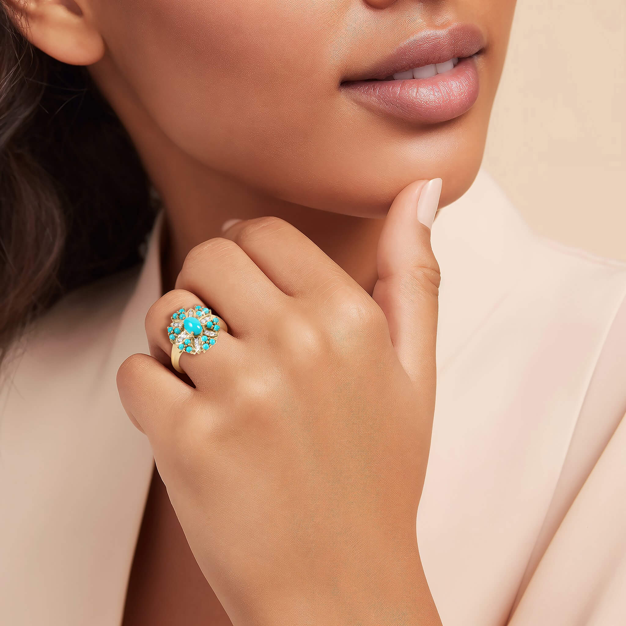 Desert Bloom Turquoise Ring - Image 3