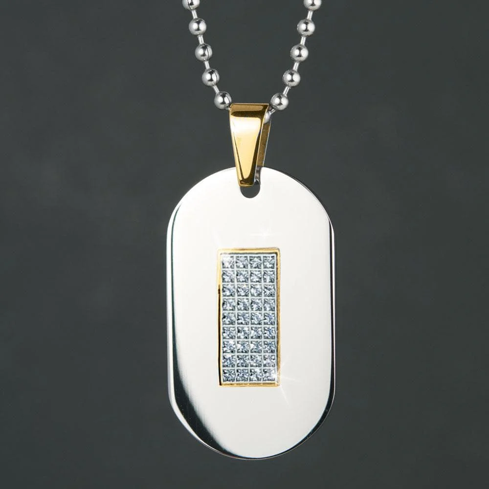 Diamonds and Steel Dog Tag - Image 2