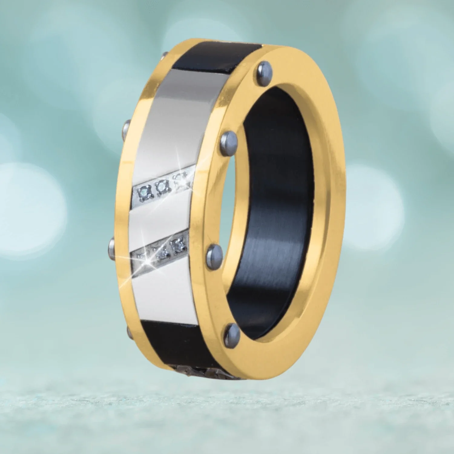 Diamonds And Steel Foxtail Ring - Image 2