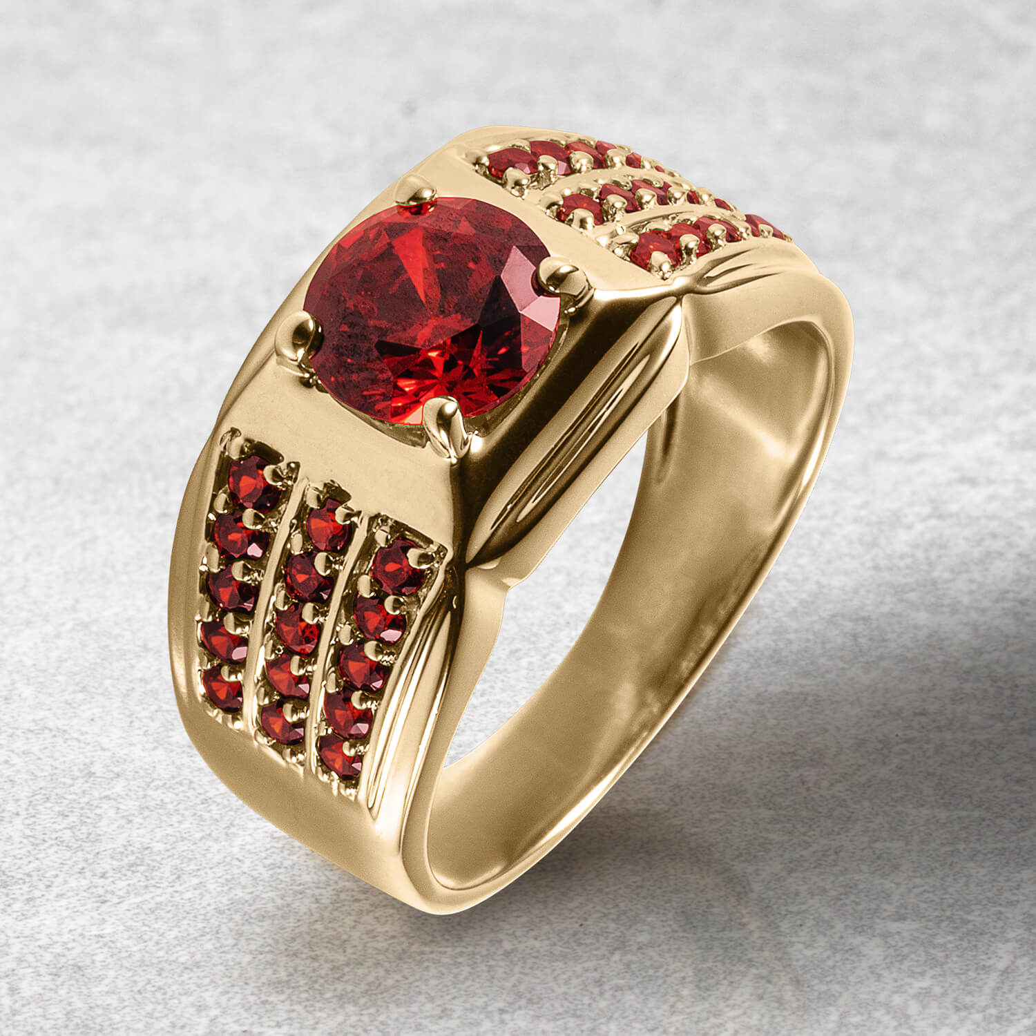 Electro Techmaster Red Blaze Men's Ring - Image 2