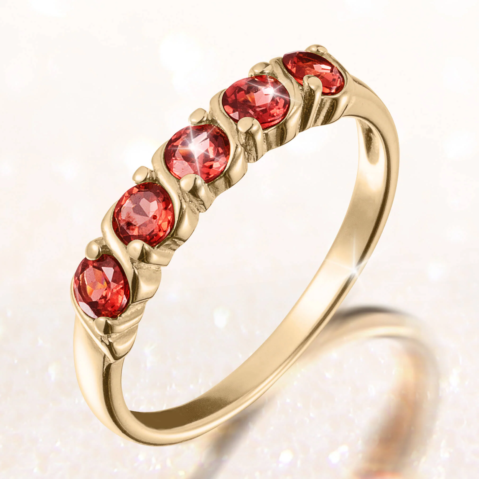 Eternal Glow Garnet Ring - Image 2