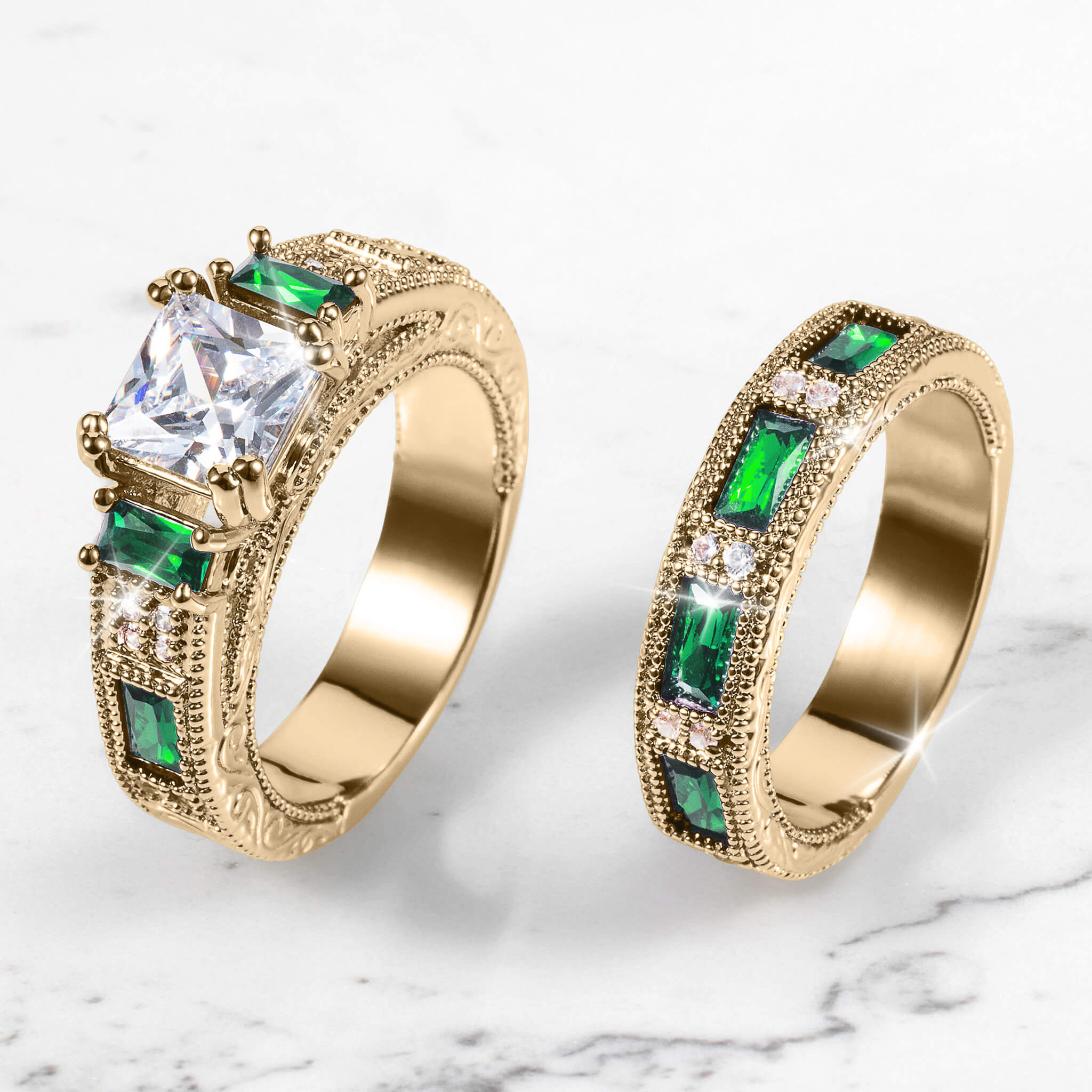 Everlasting Elegance Bridal Ring Set - Image 2