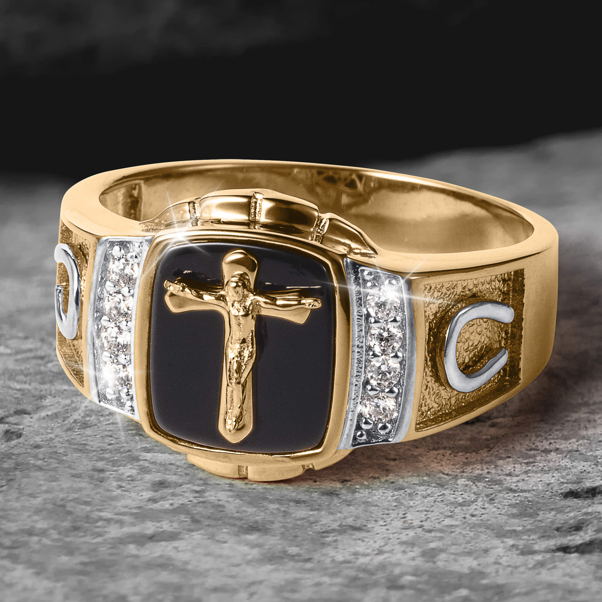 Faith & Fortune Onyx Ring - Image 2