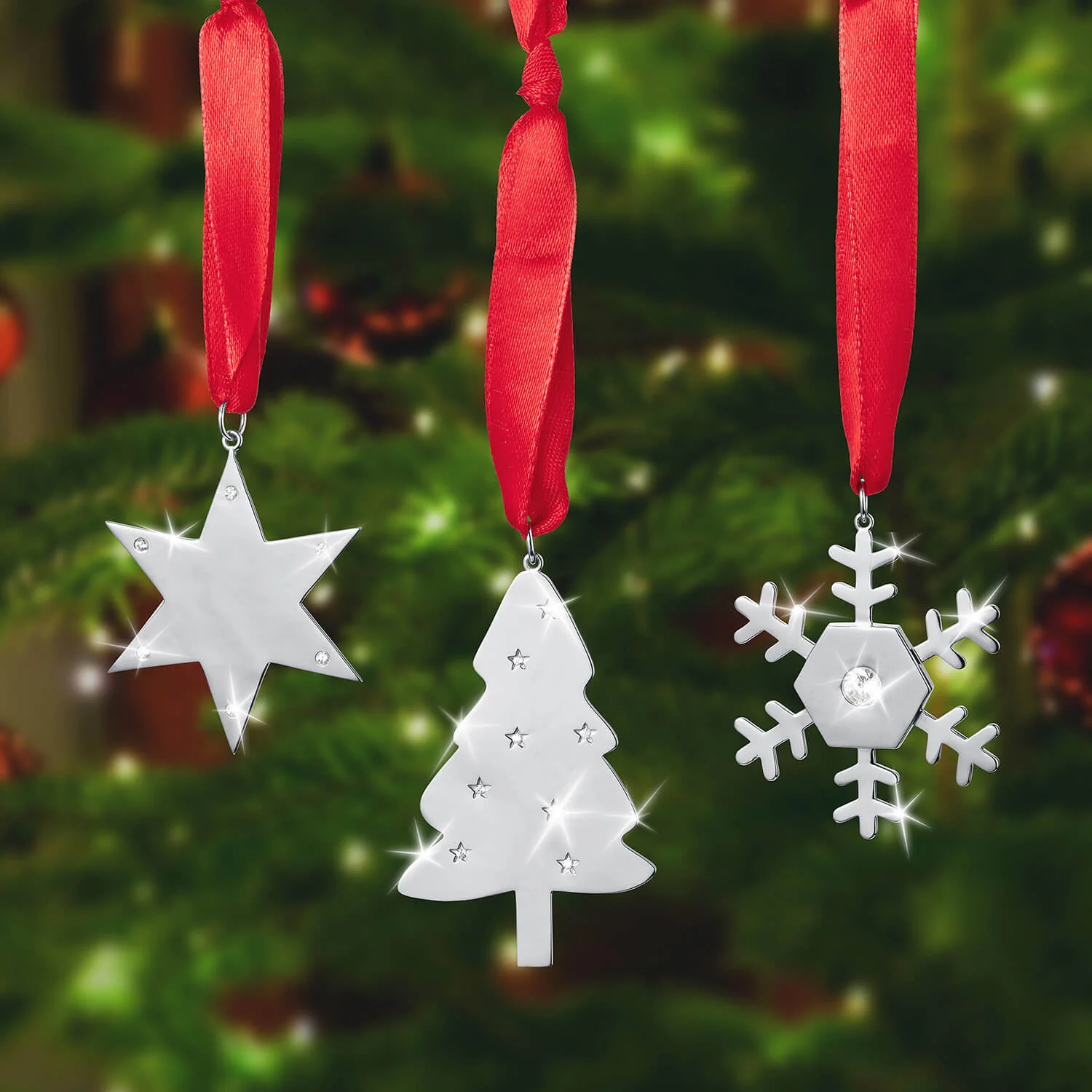 Festive Snowflake Tree Decoration - Image 3