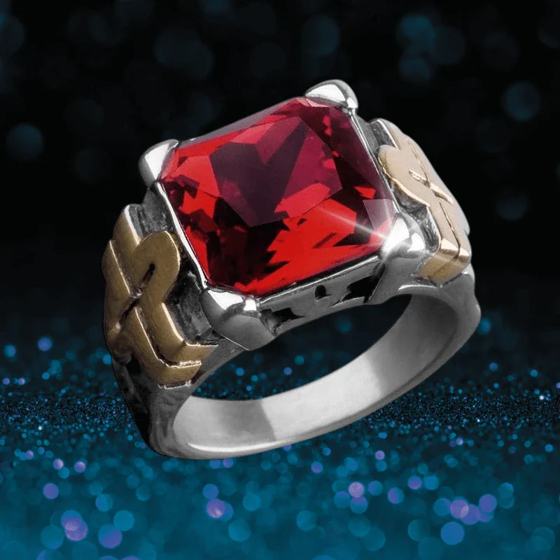 Fiesta Red Men's Ring - Image 2